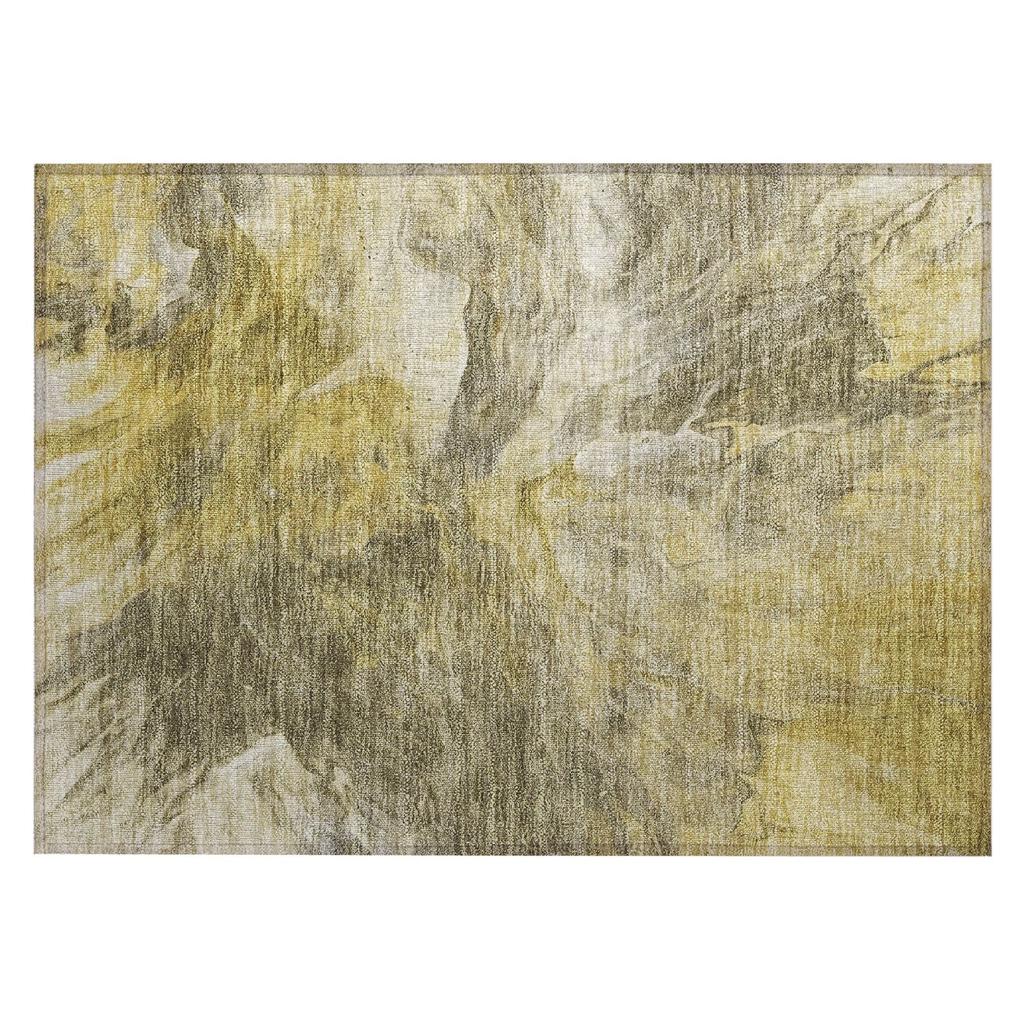 Machine Washable Taupe Brown Rug - Indoor / Outdoor - Kids / Pet Friendly Modern Print Rug