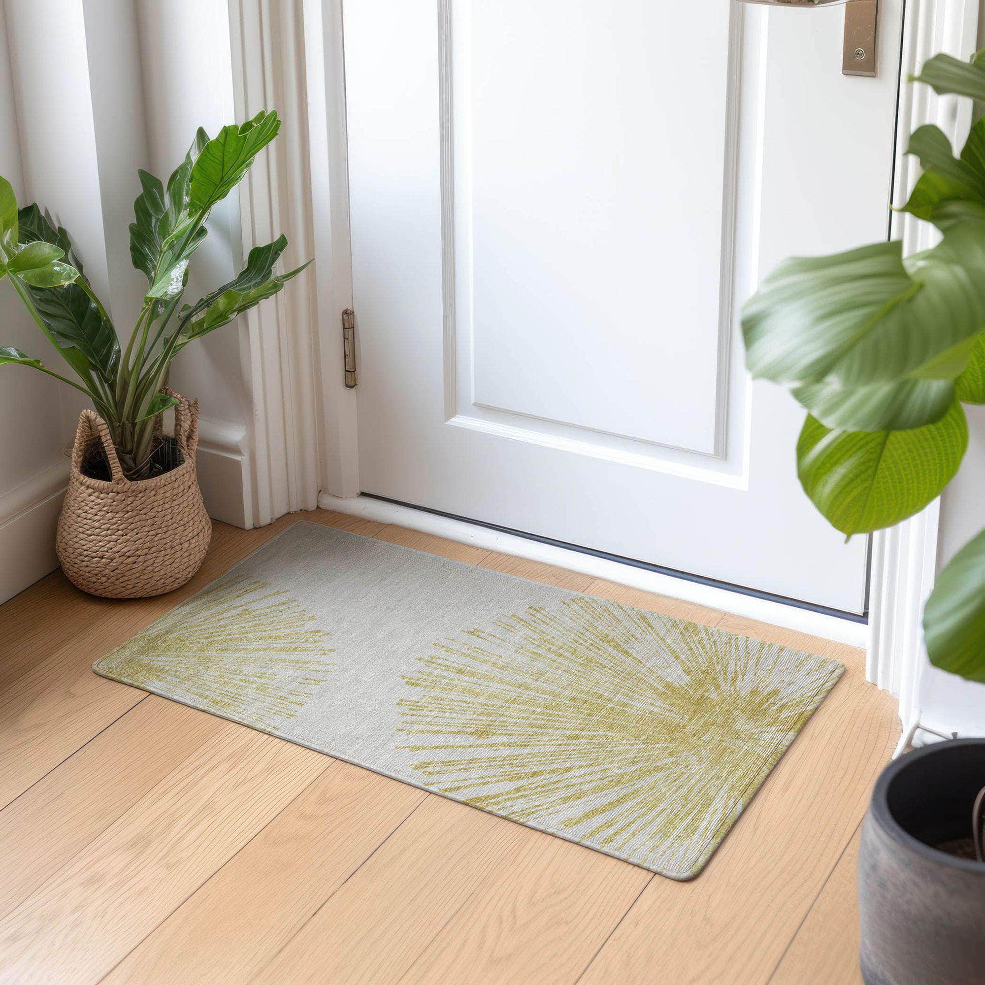 Machine Made ACN642 Beige Brown Rugs