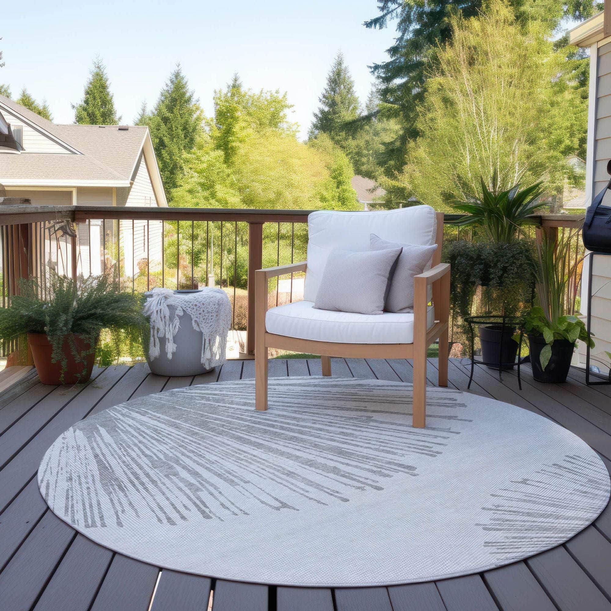 Machine Made ACN642 Gray Rugs