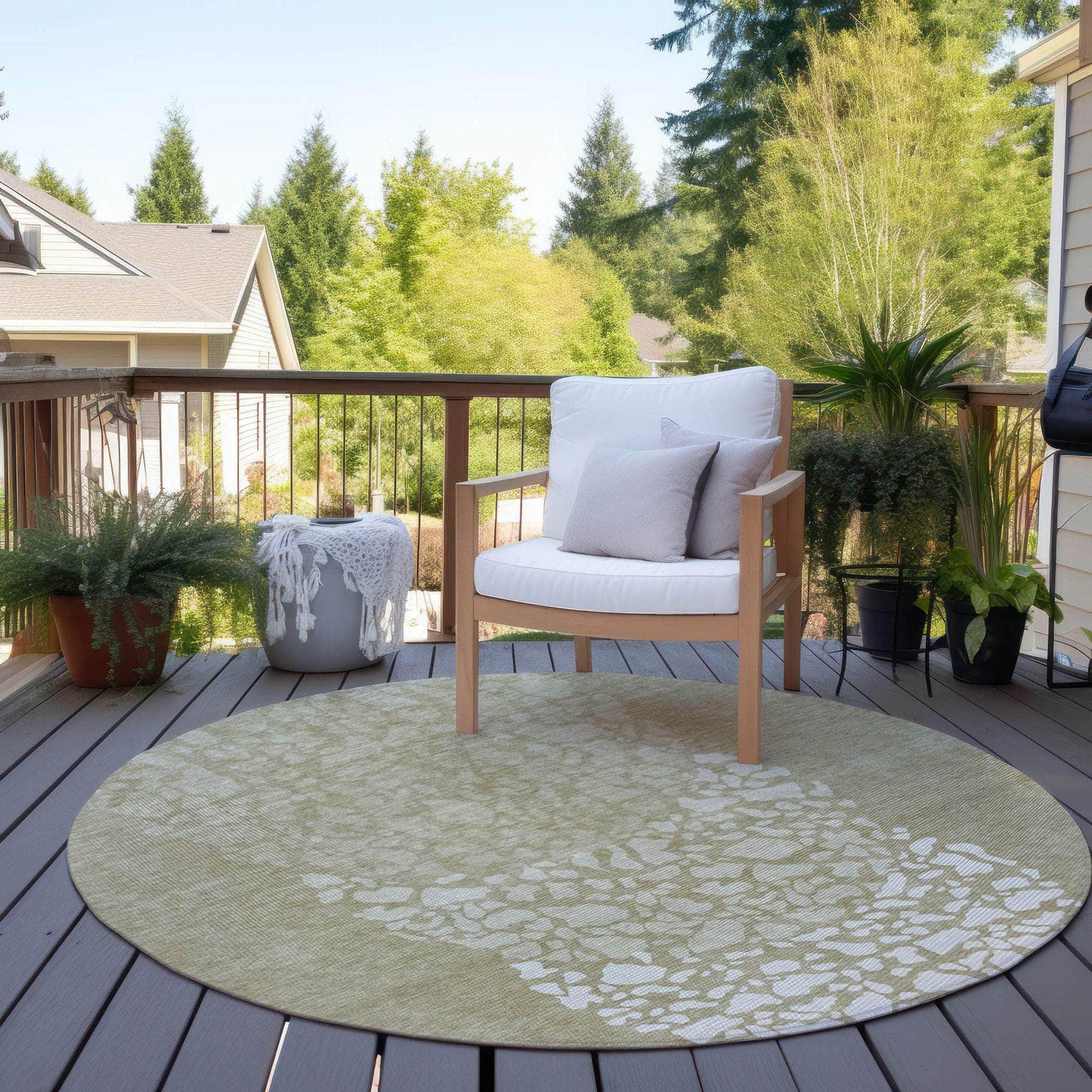 Machine Made ACN643 Beige Brown Rugs