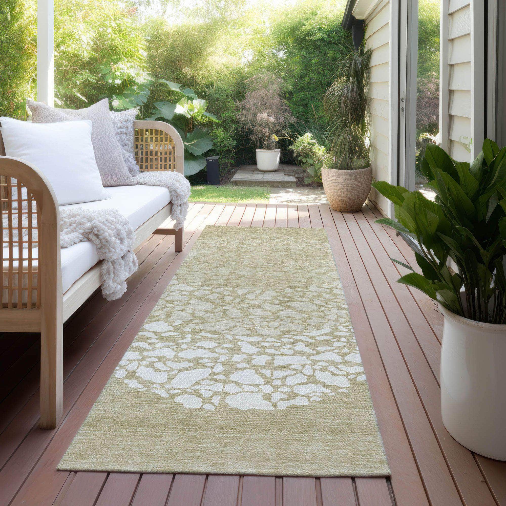 Machine Made ACN643 Beige Brown Rugs