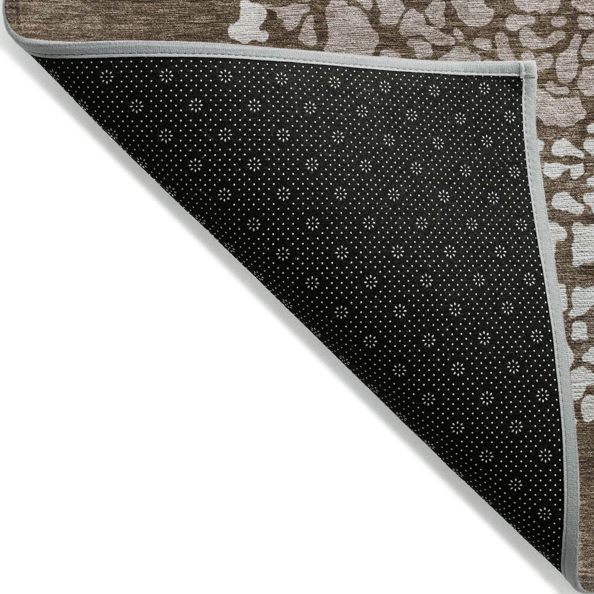 Machine Made ACN643 Chocolate Brown Rugs