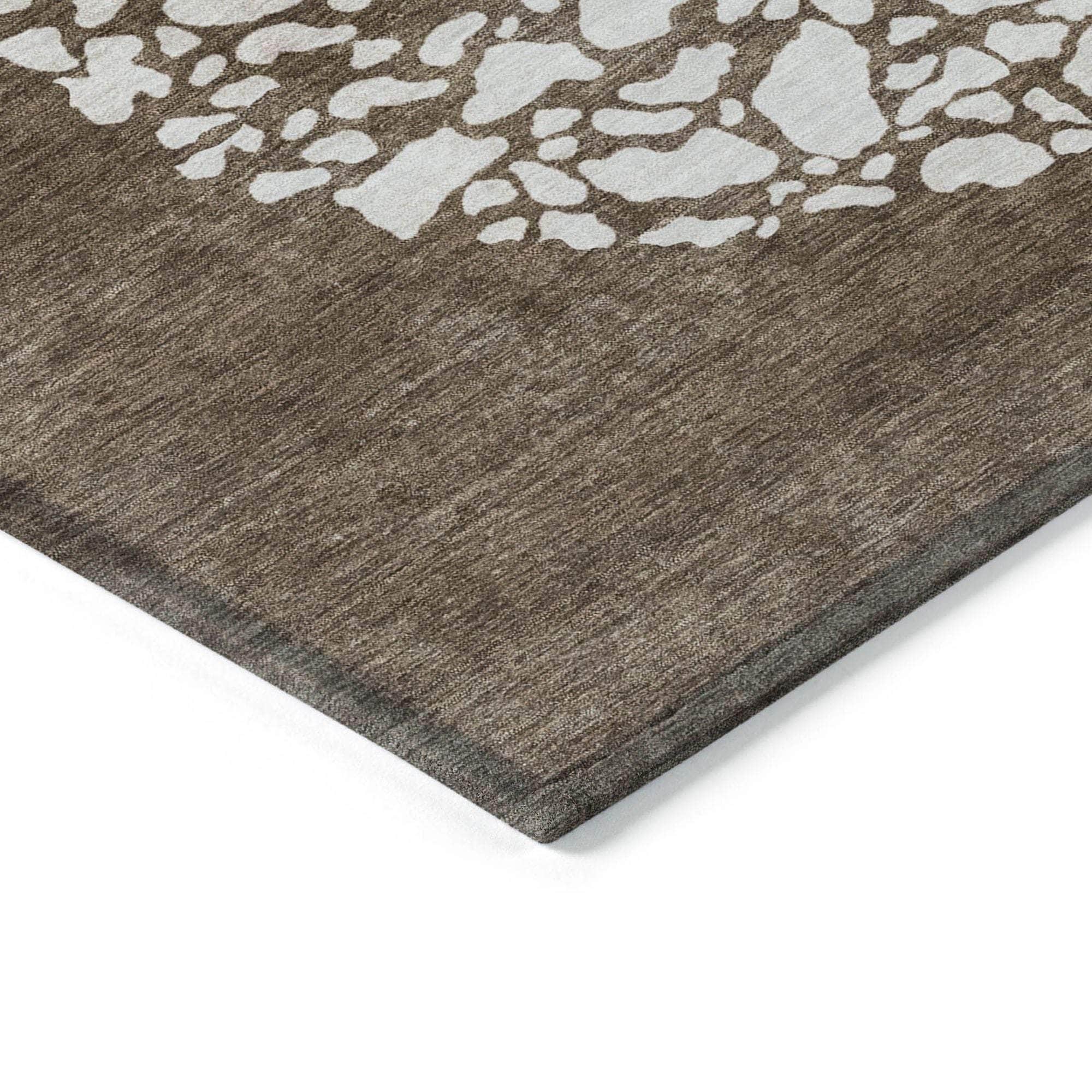 Machine Made ACN643 Chocolate Brown Rugs