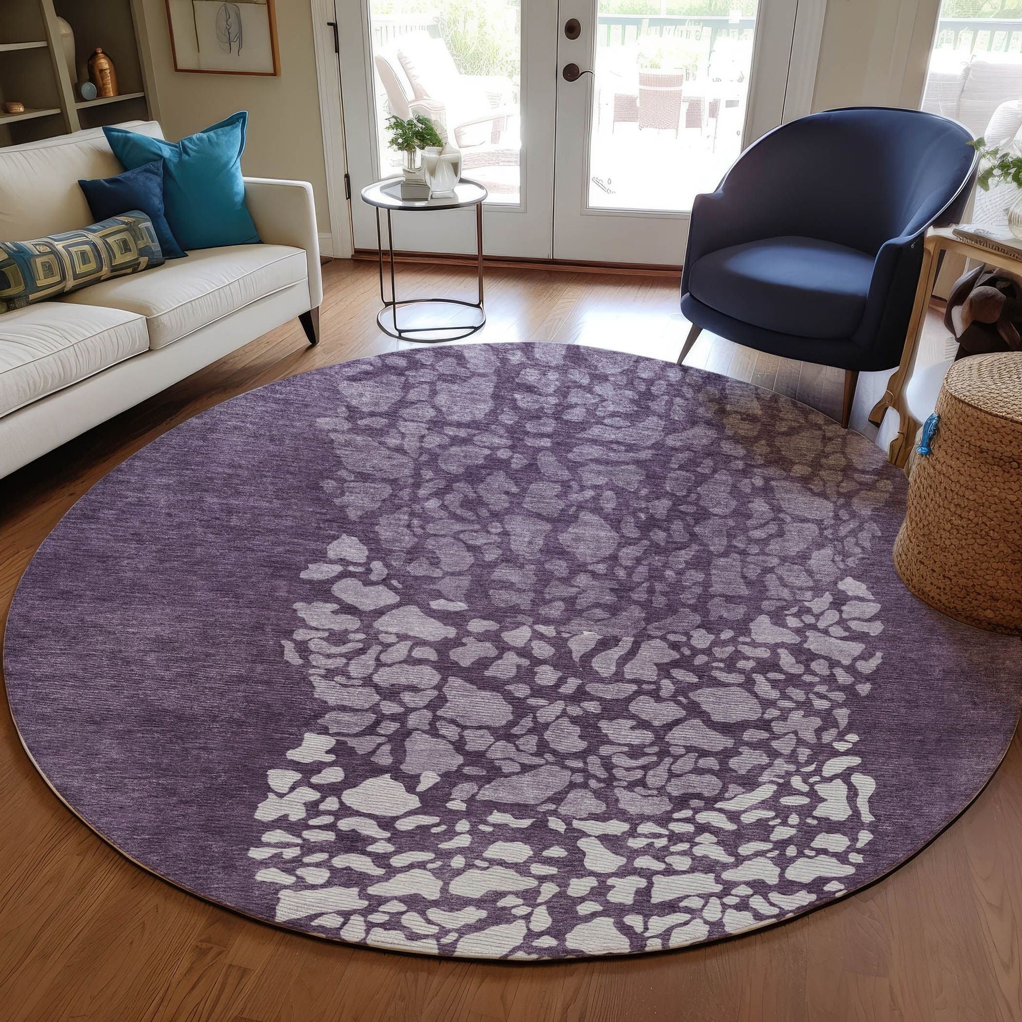 Machine Made ACN643 Eggplant Purple Rugs