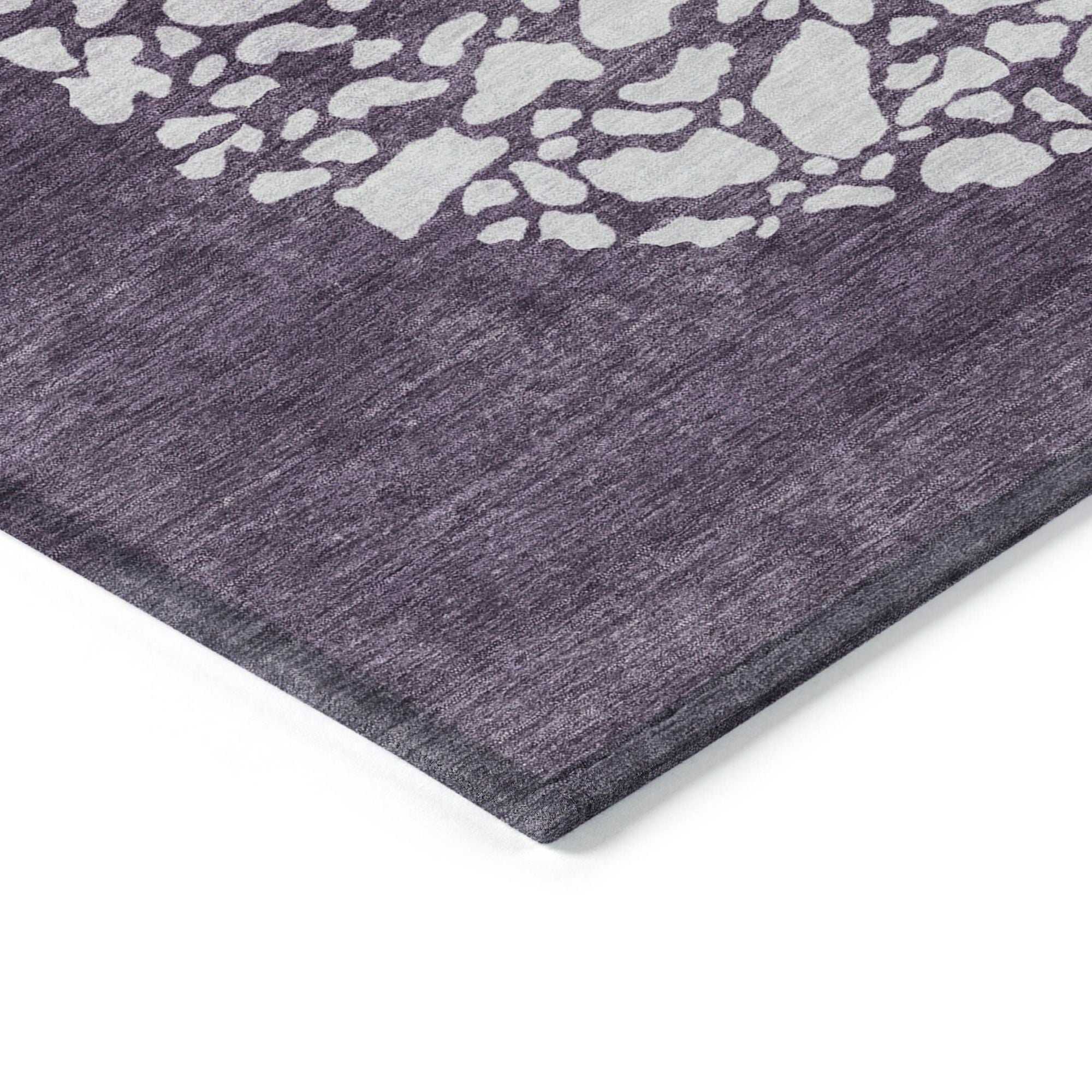 Machine Made ACN643 Eggplant Purple Rugs