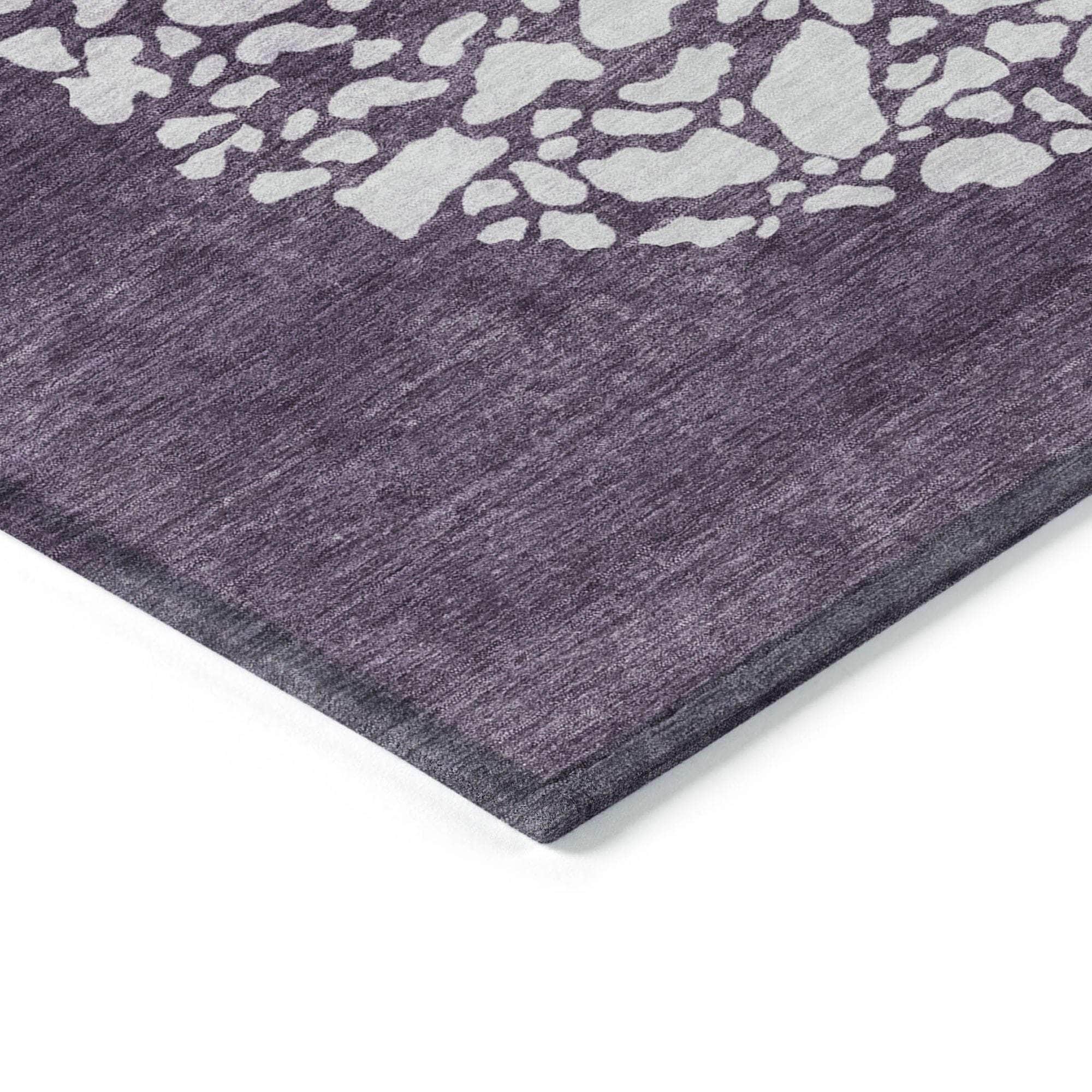Machine Made ACN643 Eggplant Purple Rugs