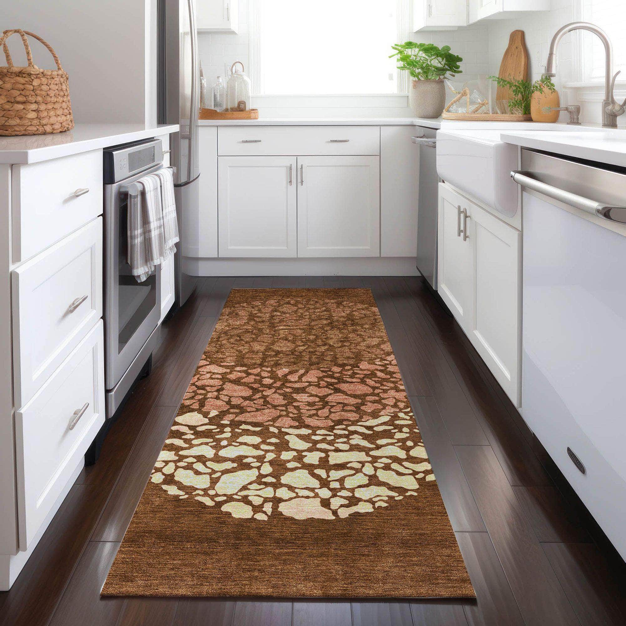 Machine Made ACN643 Paprika Orange Rugs