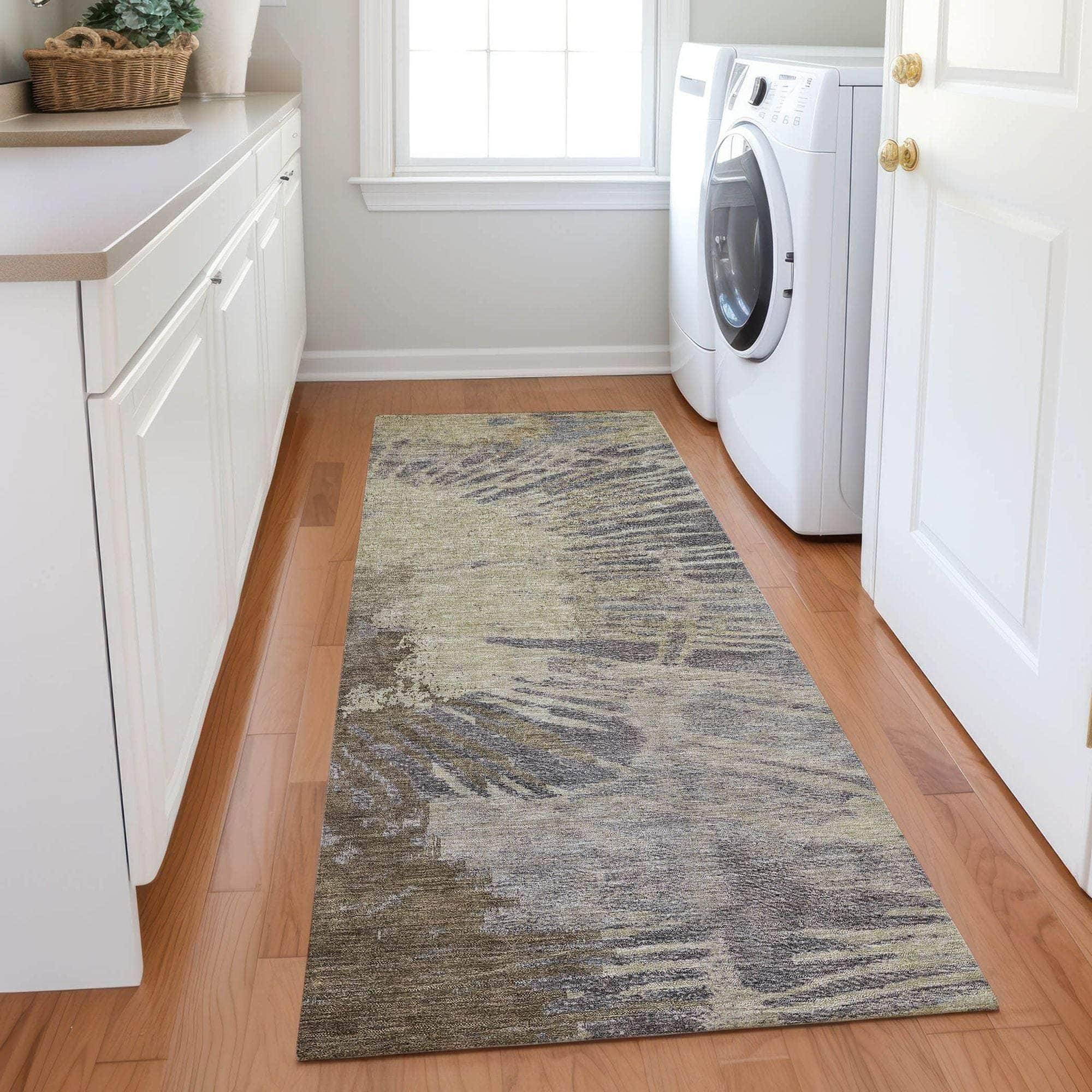 Machine Made ACN645 Brown Rugs
