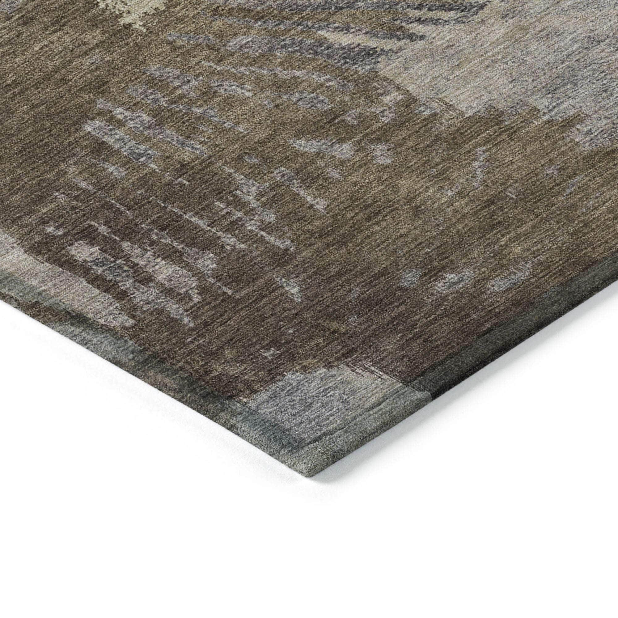 Machine Made ACN645 Brown Rugs