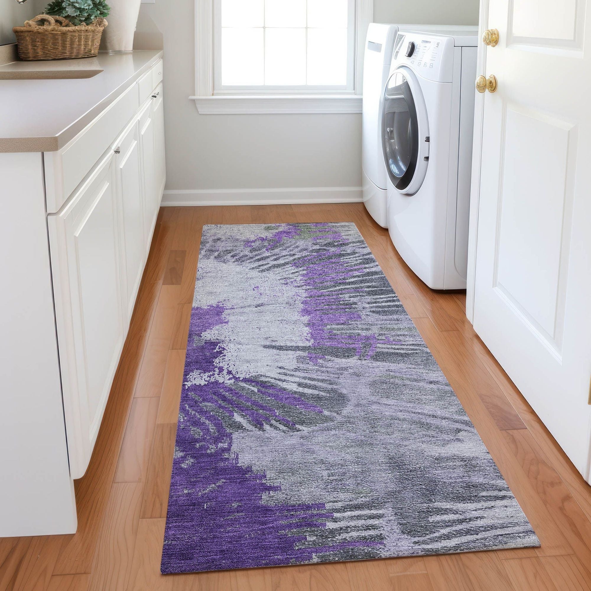 Machine Made ACN645 Purple Rugs