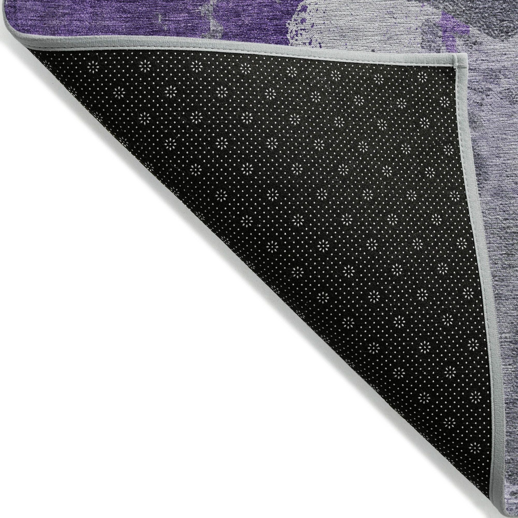 Machine Made ACN645 Purple Rugs