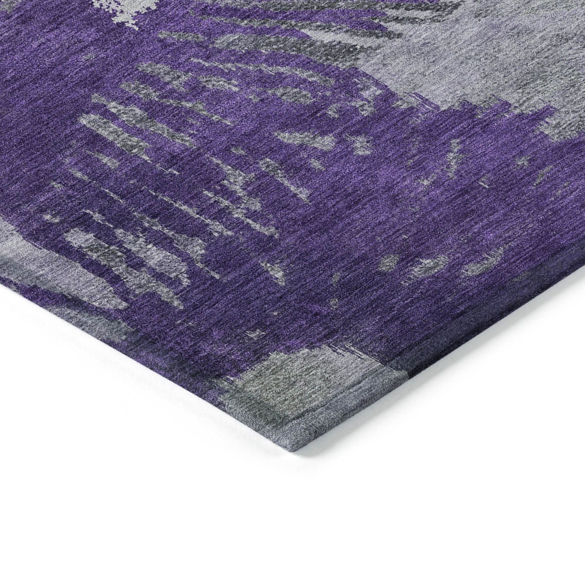 Machine Made ACN645 Purple Rugs
