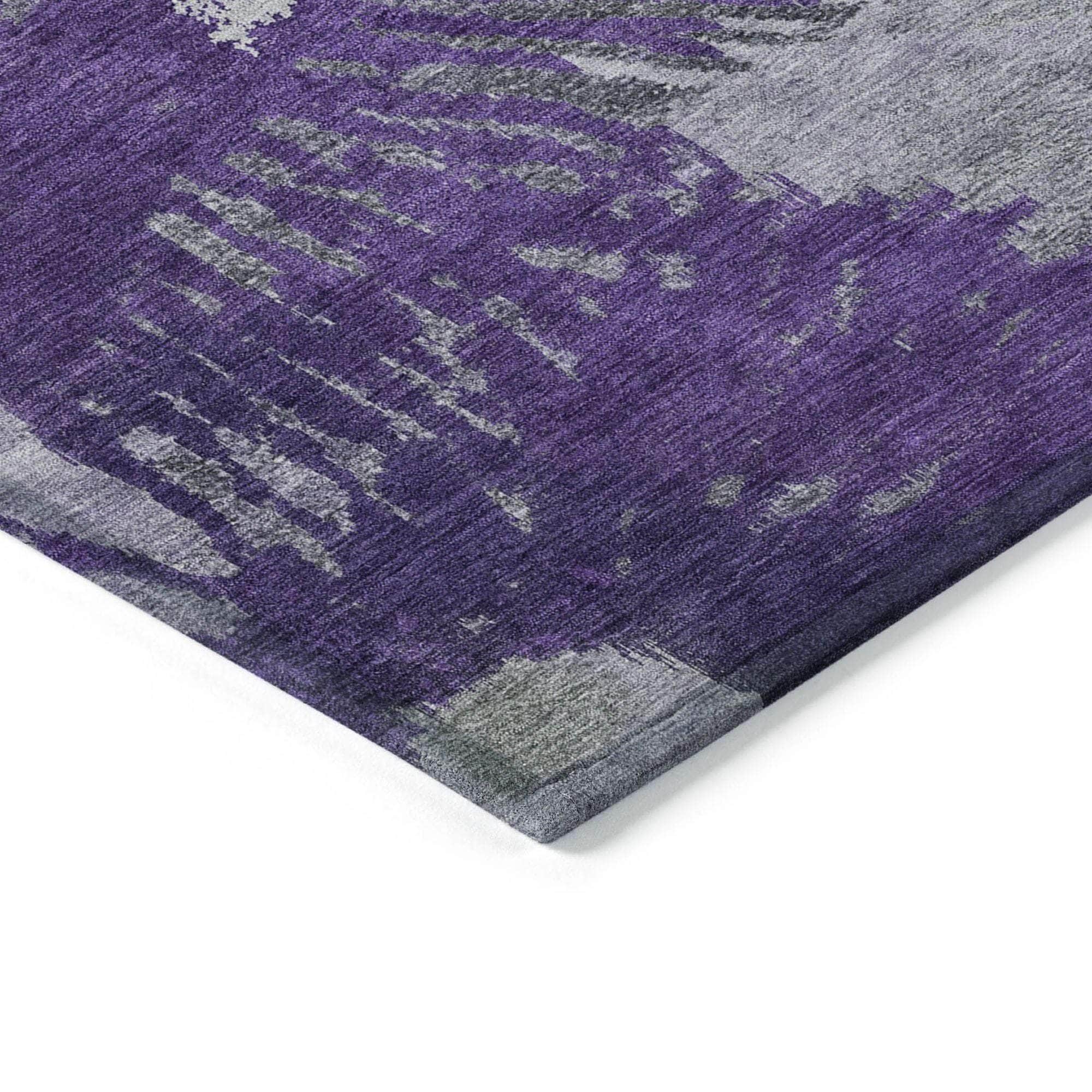 Machine Made ACN645 Purple Rugs
