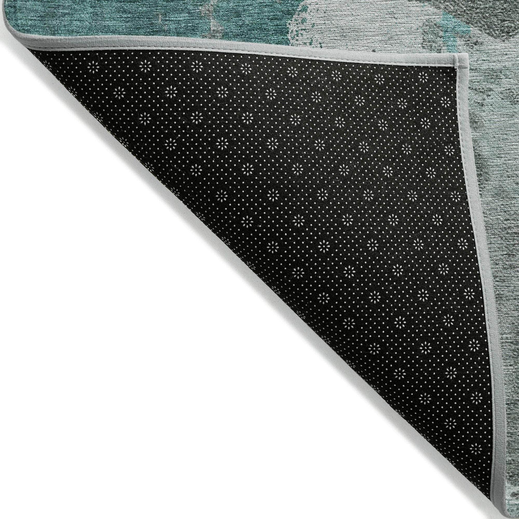 Machine Made ACN645 Teal Rugs