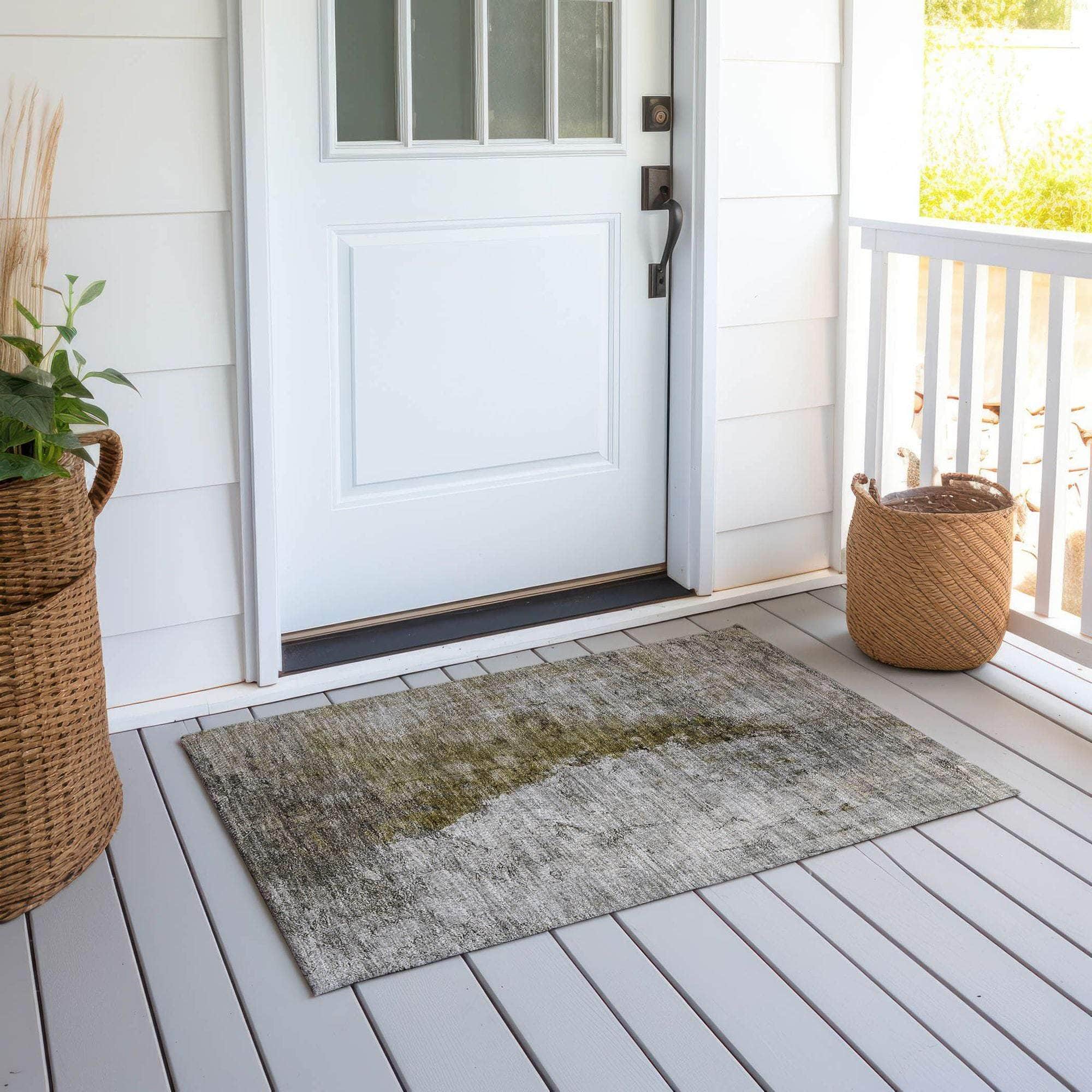 Machine Made ACN646 Brown Rugs