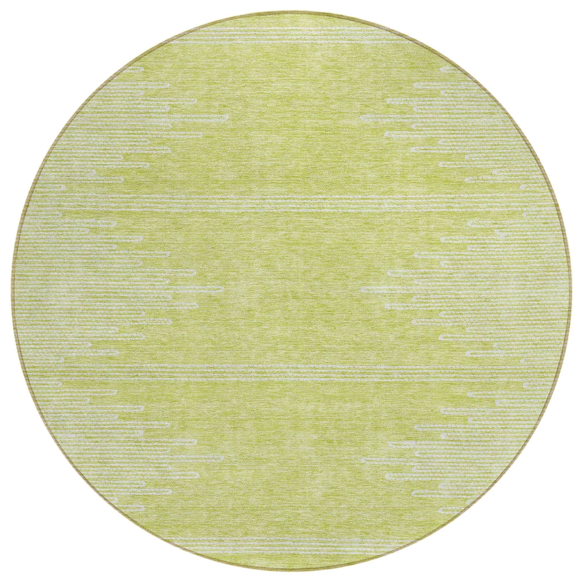 Machine Washable Aloe Green Rug - Indoor / Outdoor - Kids / Pet Friendly Modern Print Rug