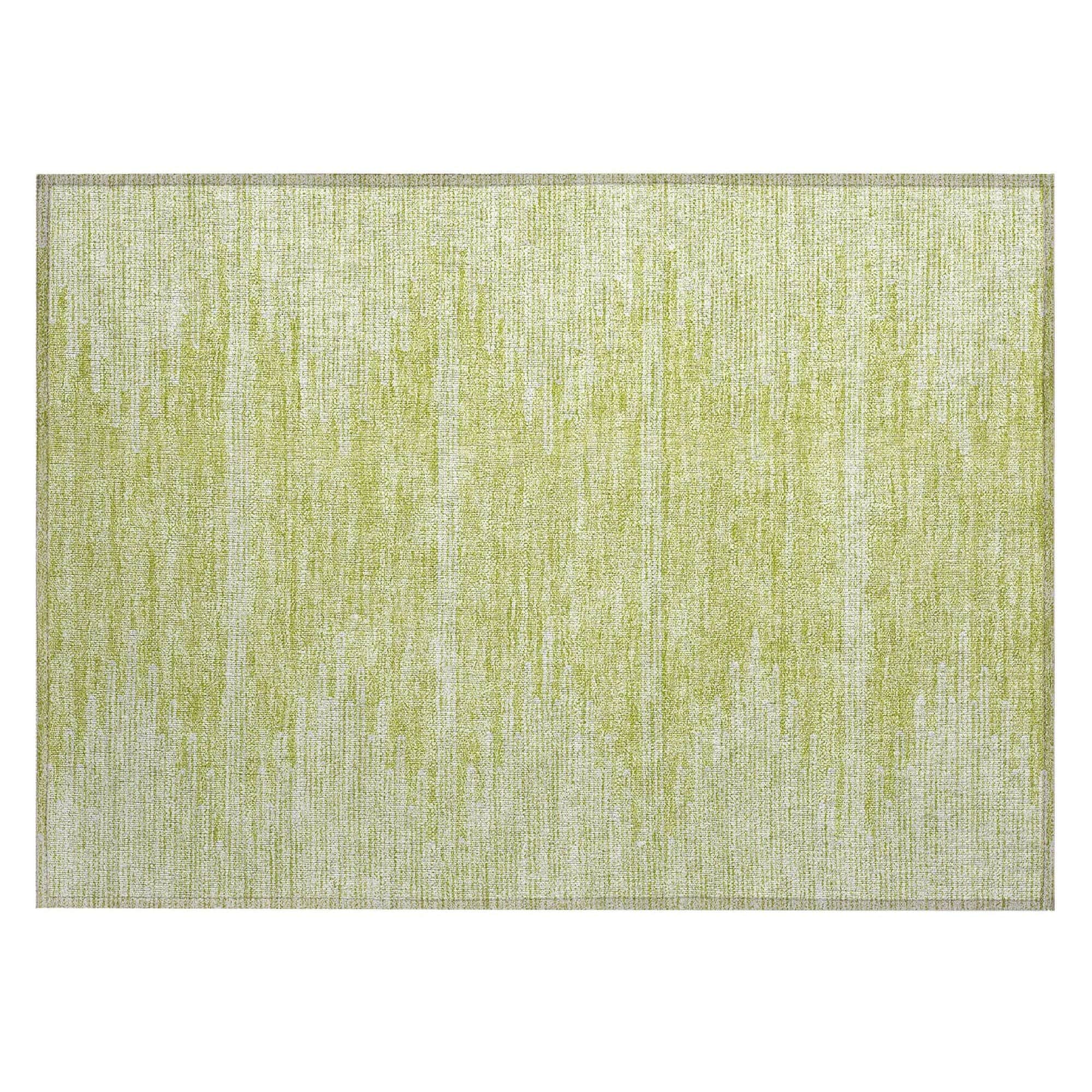 Machine Washable Aloe Green Rug - Indoor / Outdoor - Kids / Pet Friendly Modern Print Rug