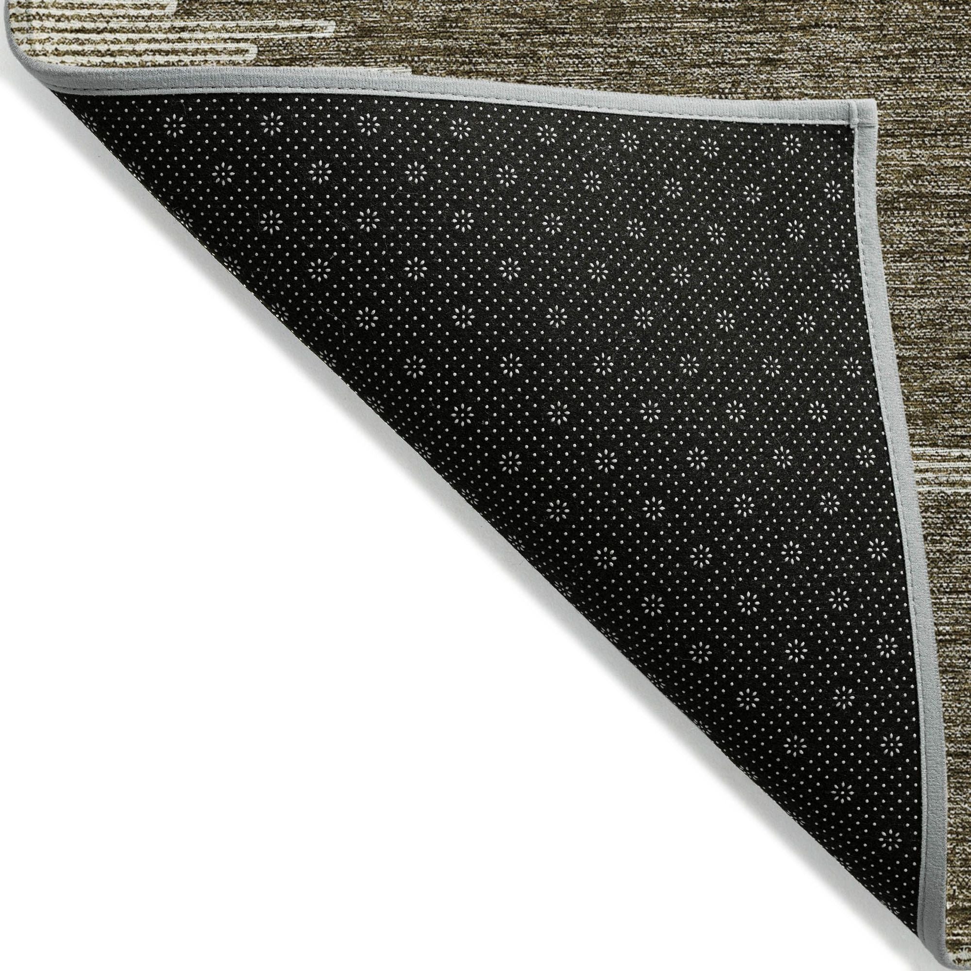 Machine Made ACN647 Coffee Brown Rugs