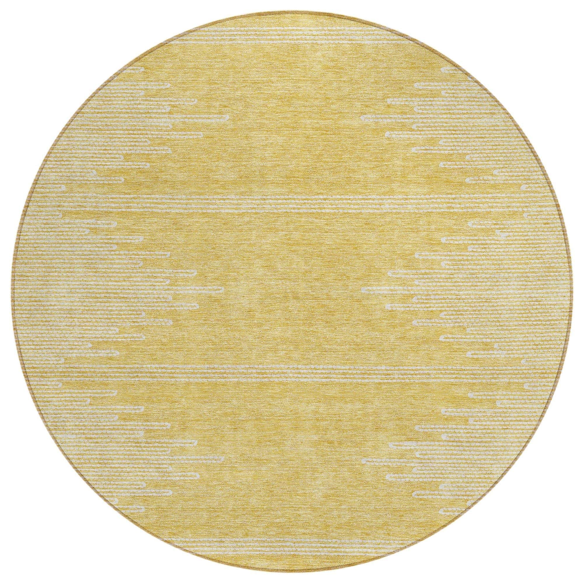 Machine Washable Gold Rug - Indoor / Outdoor - Kids / Pet Friendly Modern Print Rug