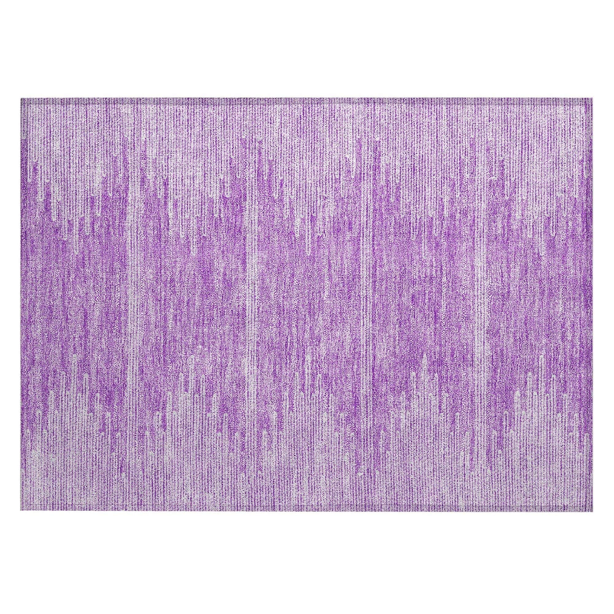 Machine Washable Lavender Purple Rug - Indoor / Outdoor - Kids / Pet Friendly Modern Print Rug