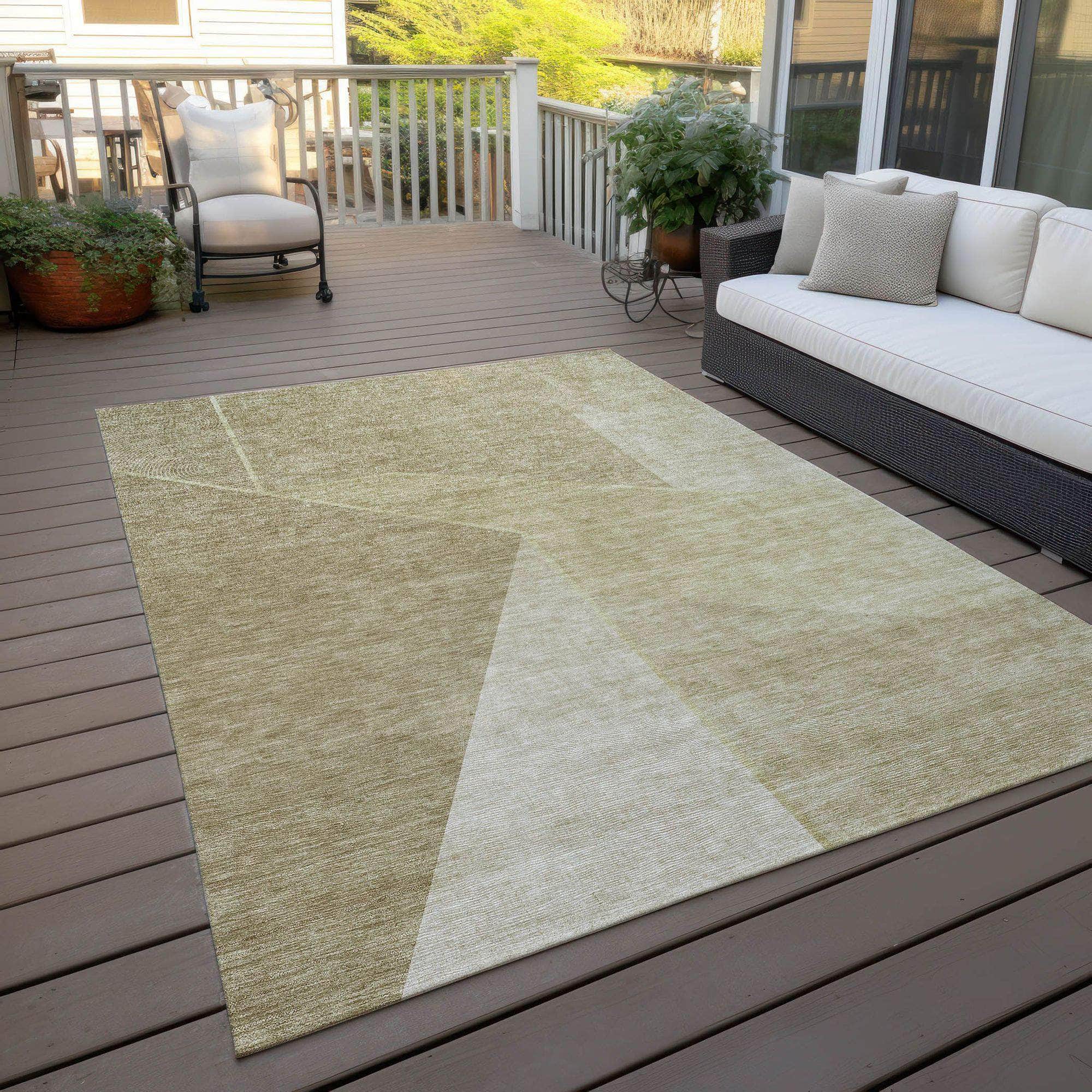 Machine Made ACN648 Beige Brown Rugs