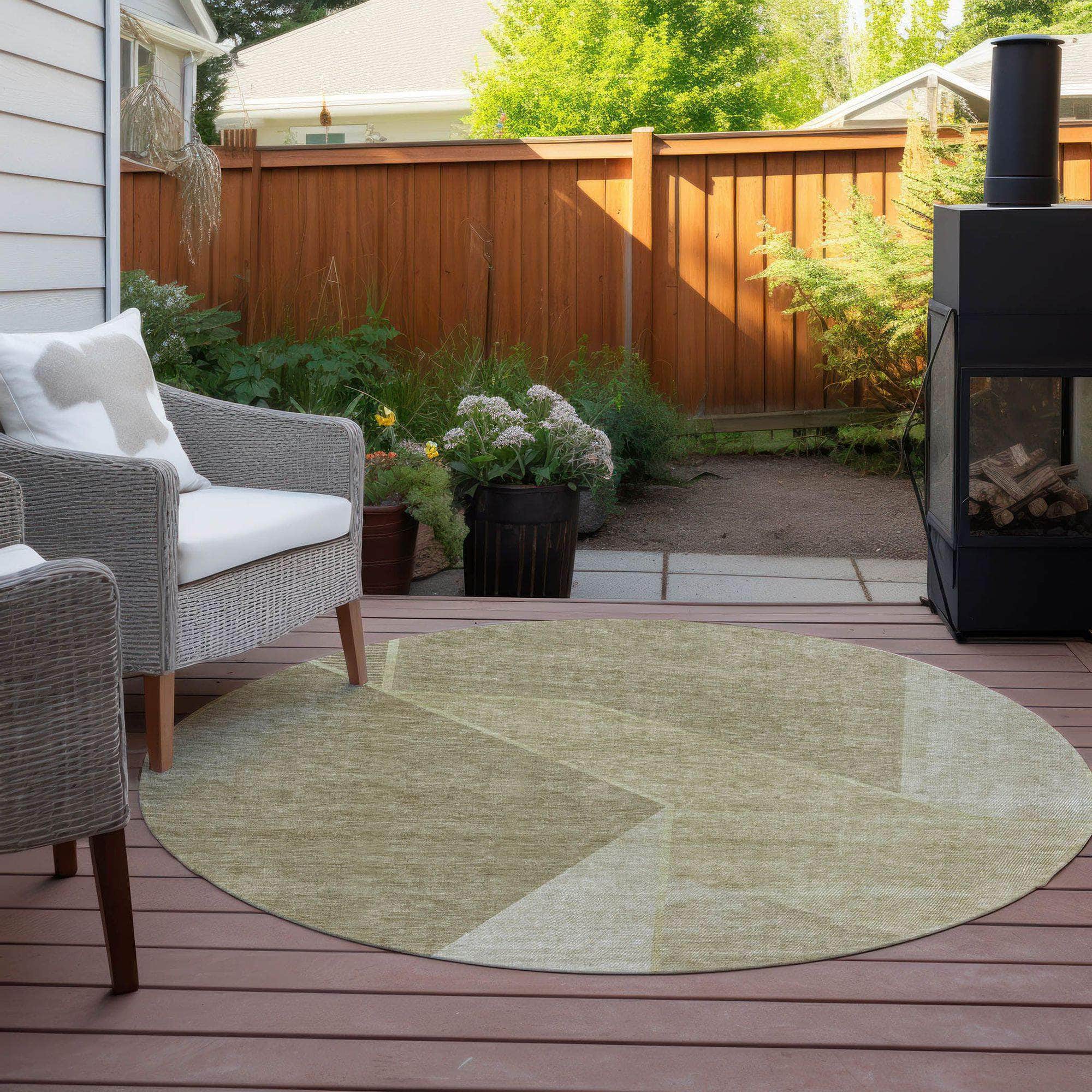 Machine Made ACN648 Beige Brown Rugs