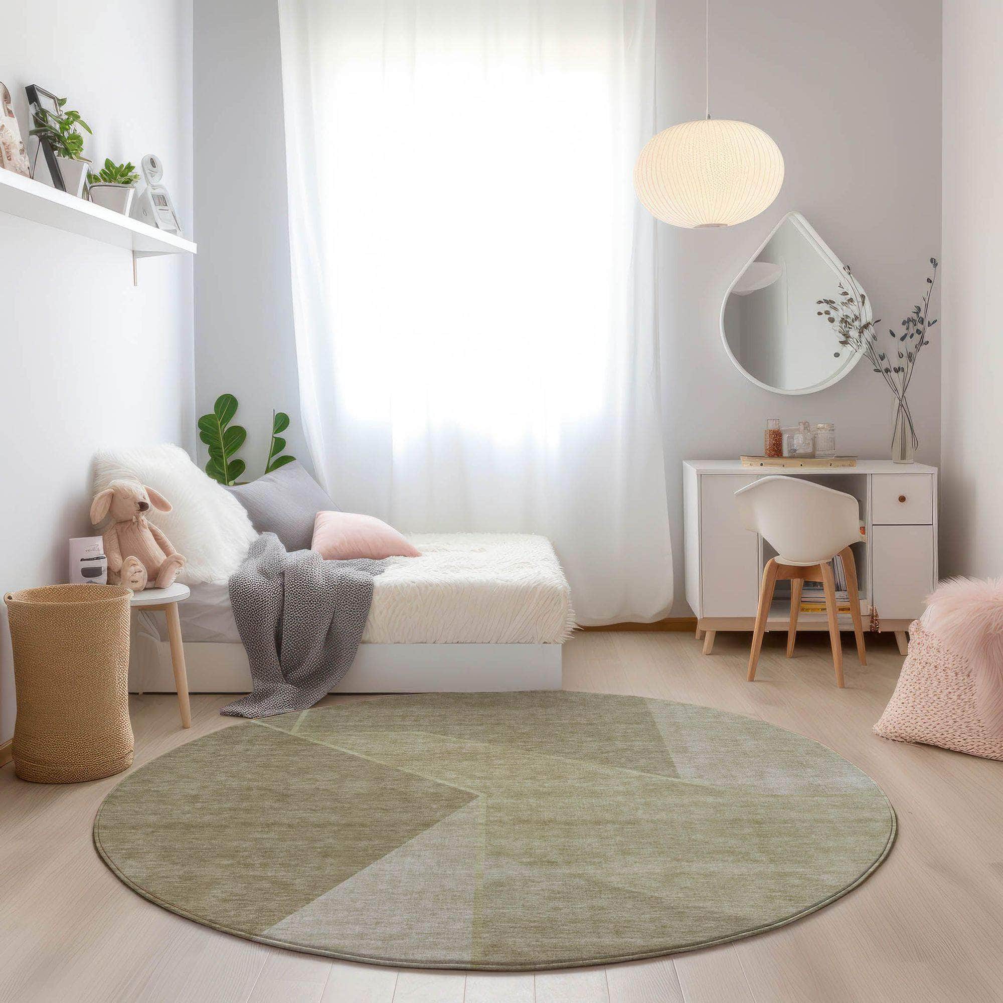 Machine Made ACN648 Beige Brown Rugs