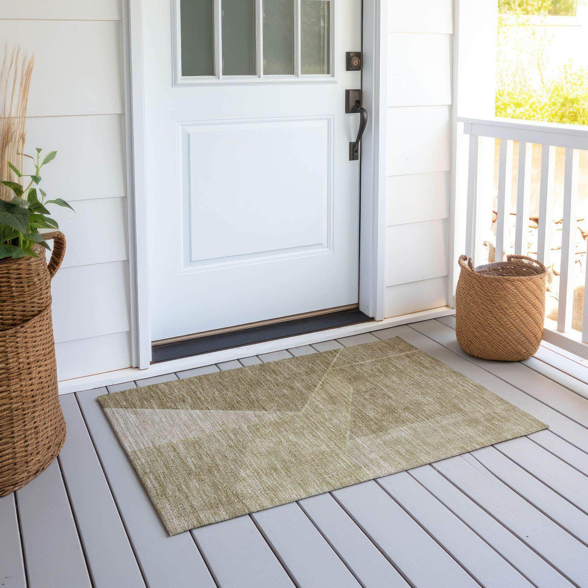 Machine Made ACN648 Beige Brown Rugs