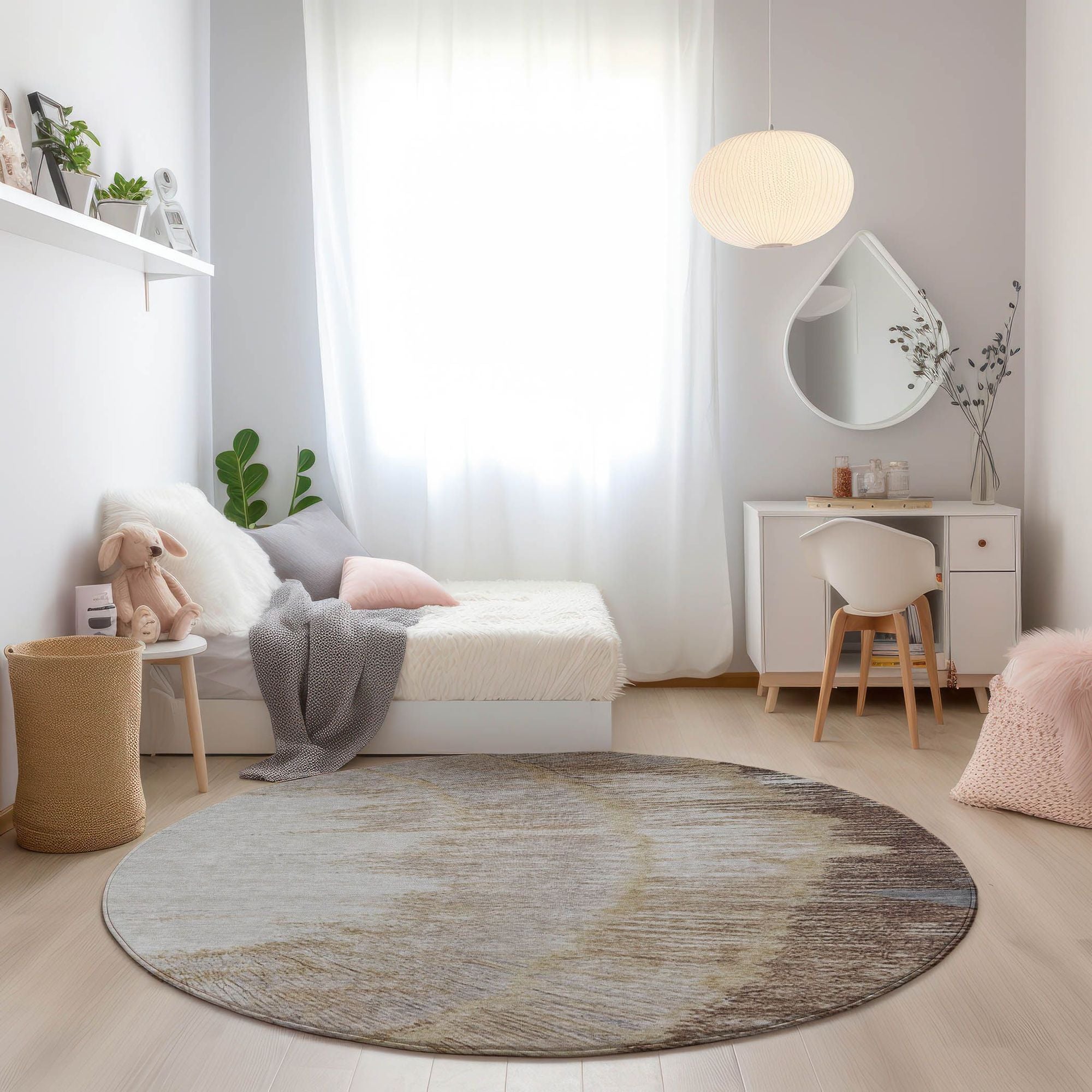 Machine Made ACN650 Brown Rugs