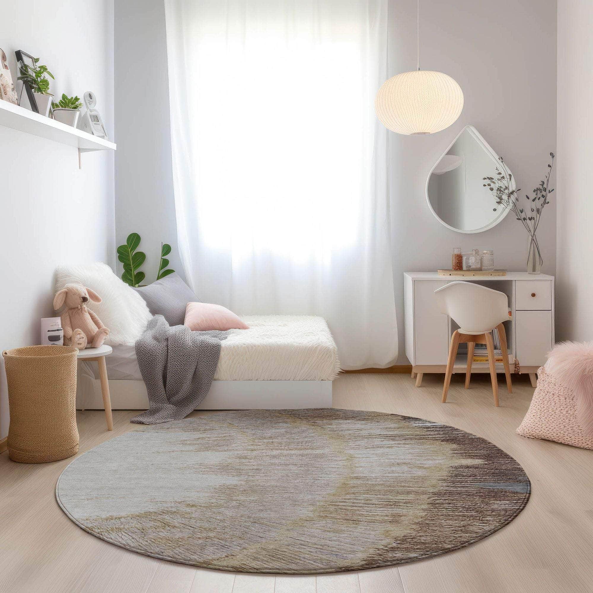 Machine Made ACN650 Brown Rugs