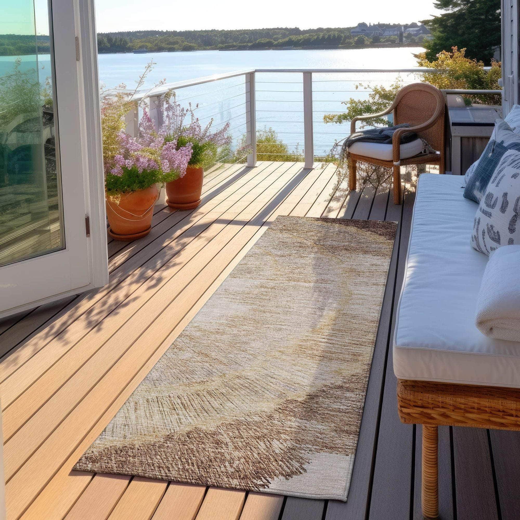 Machine Made ACN650 Brown Rugs