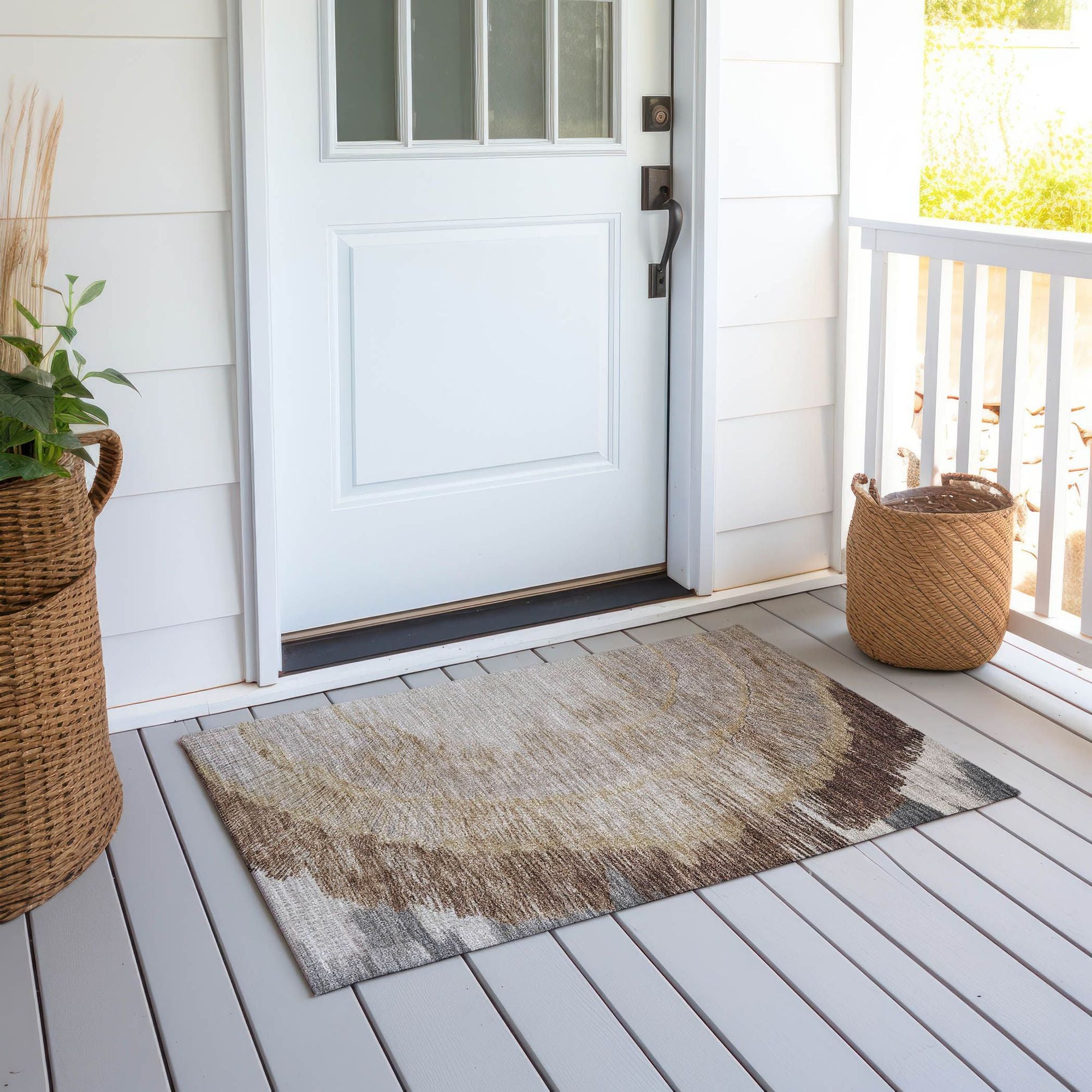 Machine Made ACN650 Brown Rugs