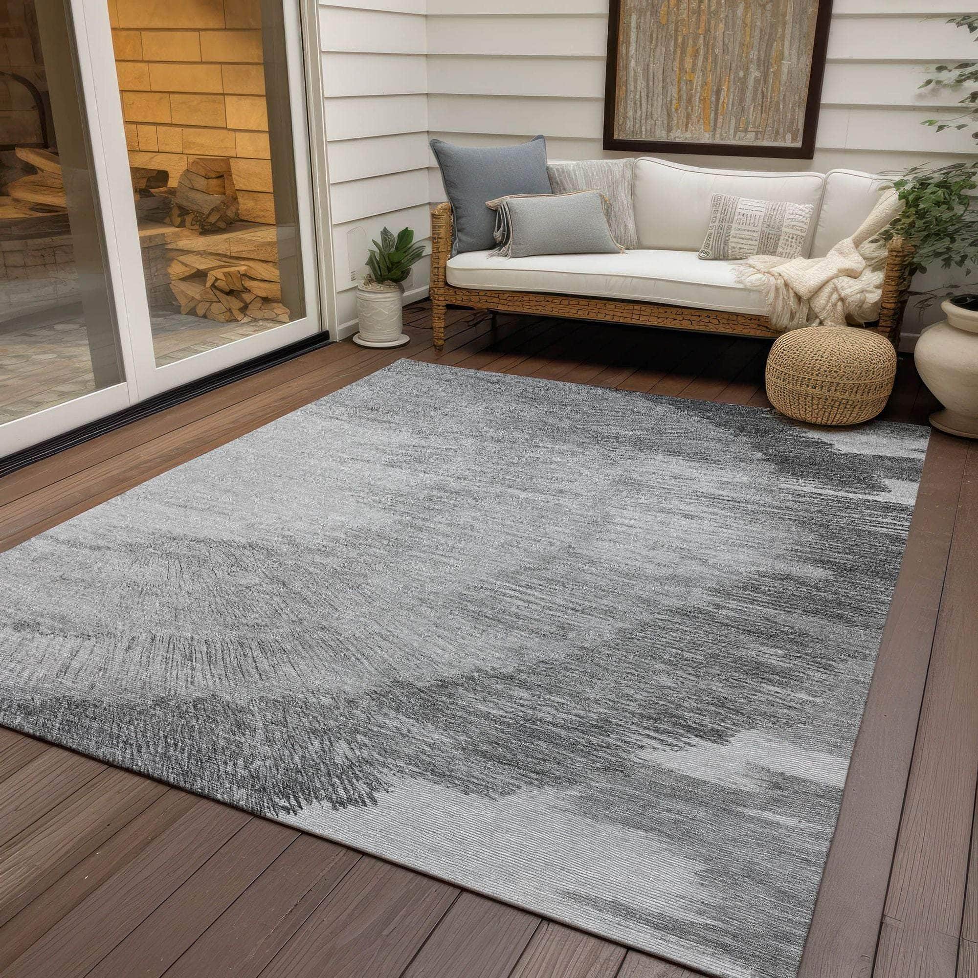Machine Made ACN650 Gray Rugs