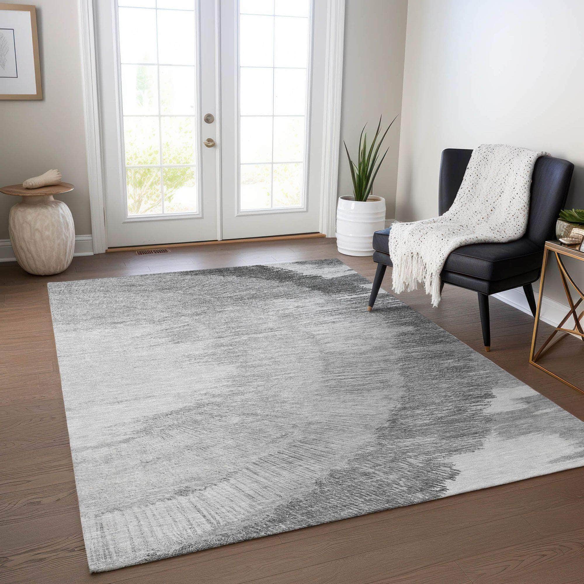 Machine Made ACN650 Gray Rugs