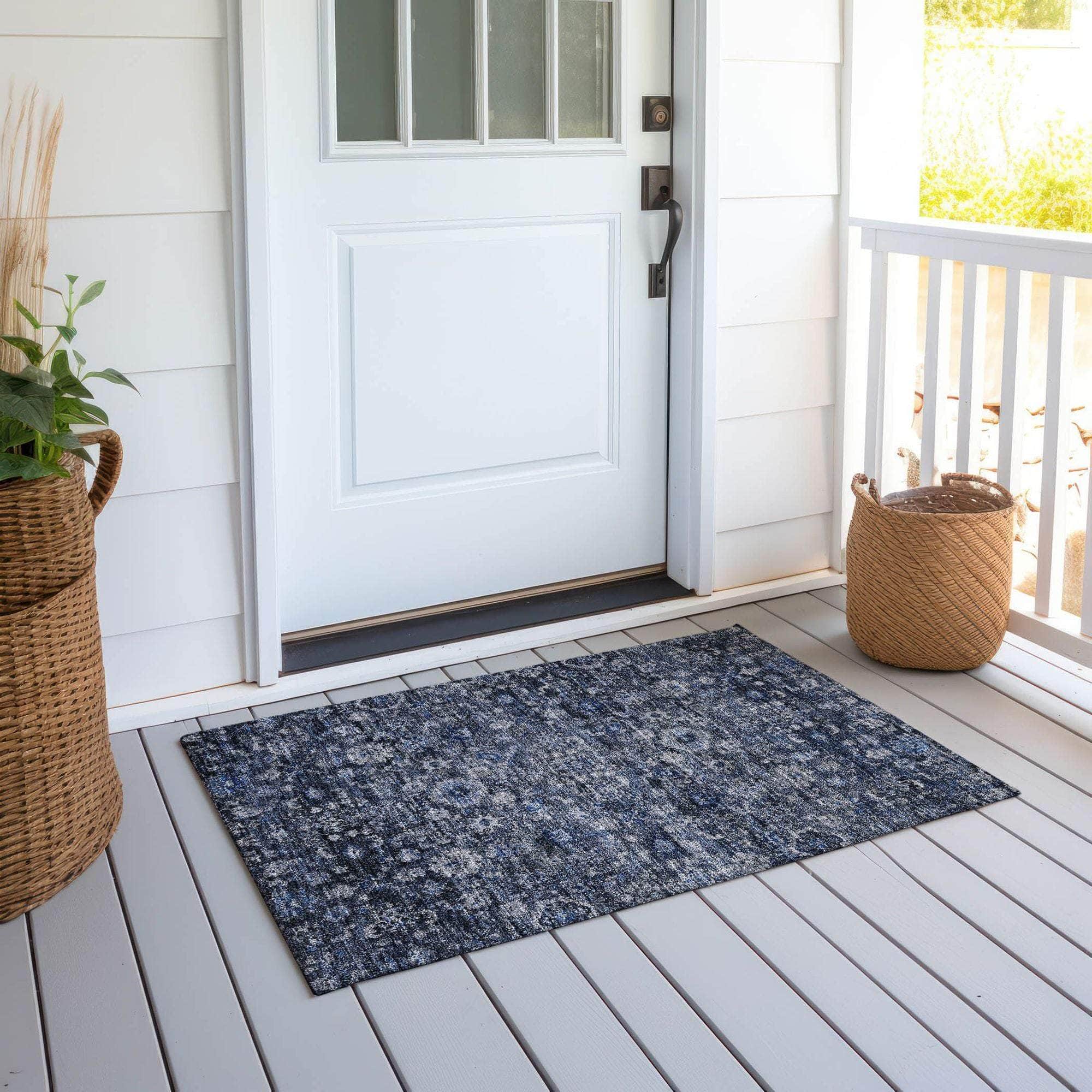 Machine Made ACN651 Blue Rugs