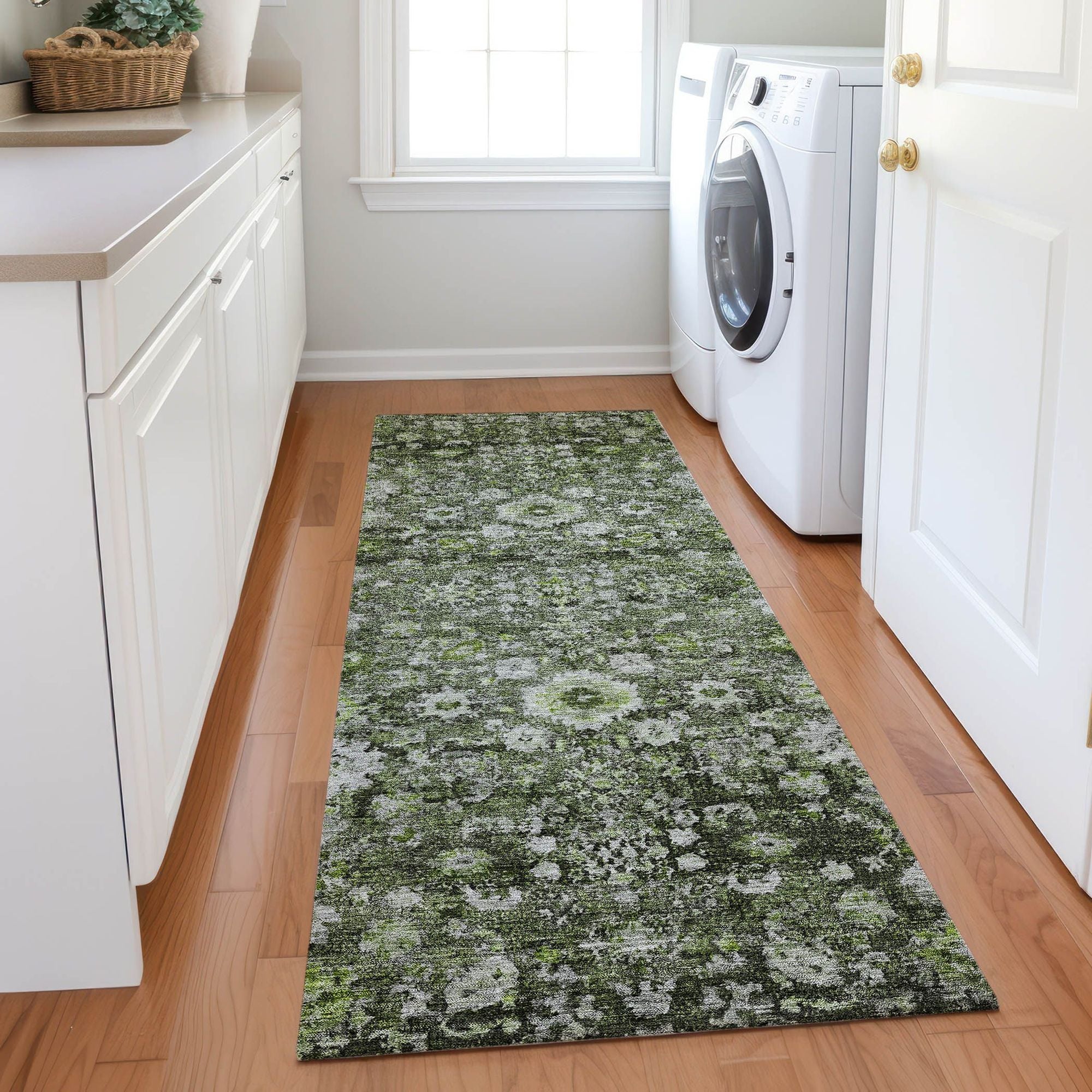Machine Made ACN651 Green Rugs