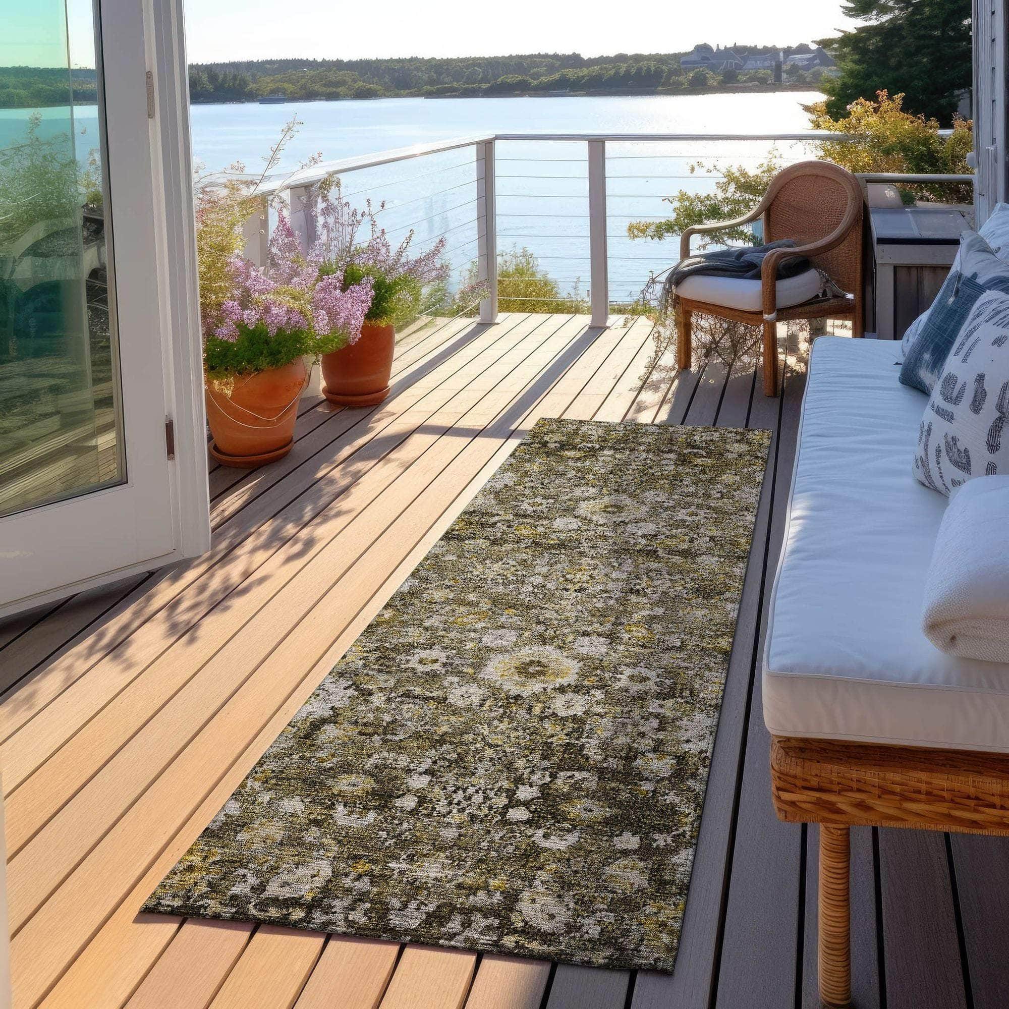 Machine Made ACN651 Mocha Brown Rugs