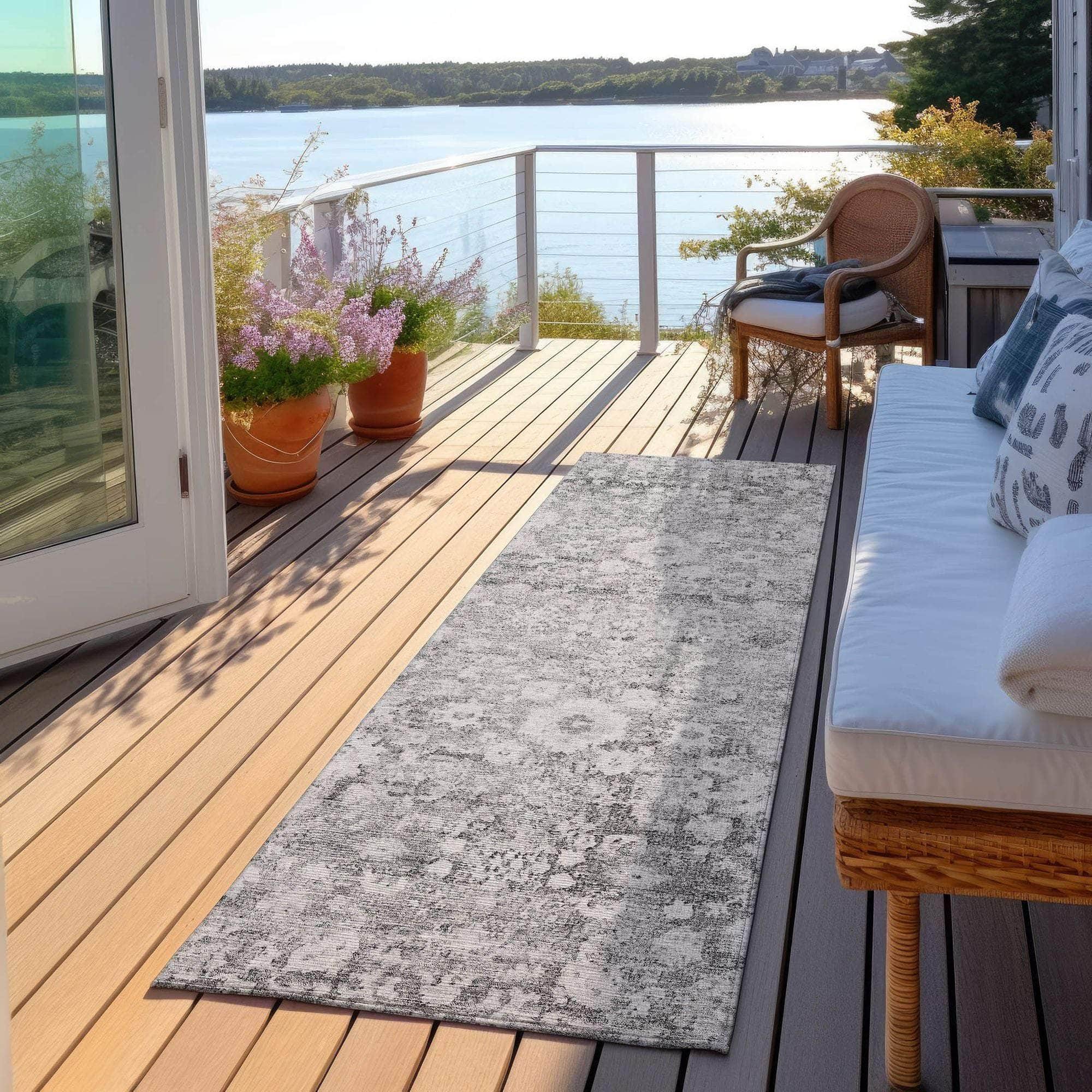 Machine Made ACN651 Silver Gray Rugs