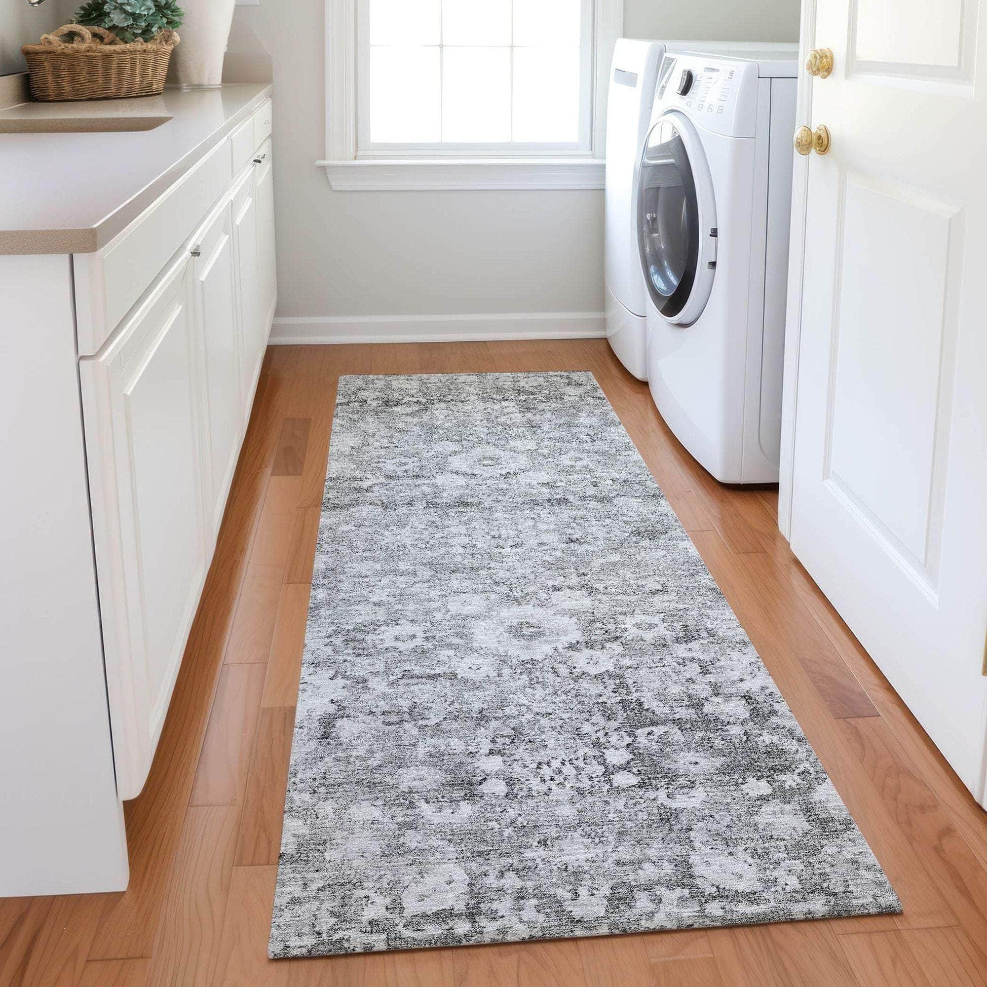 Machine Made ACN651 Silver Gray Rugs