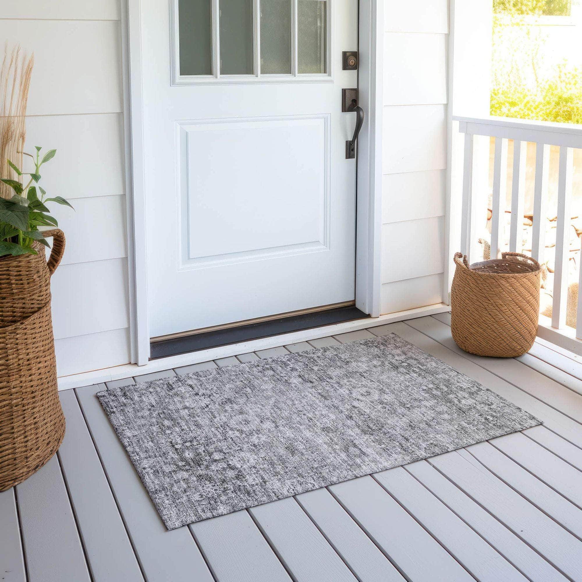 Machine Made ACN651 Silver Gray Rugs