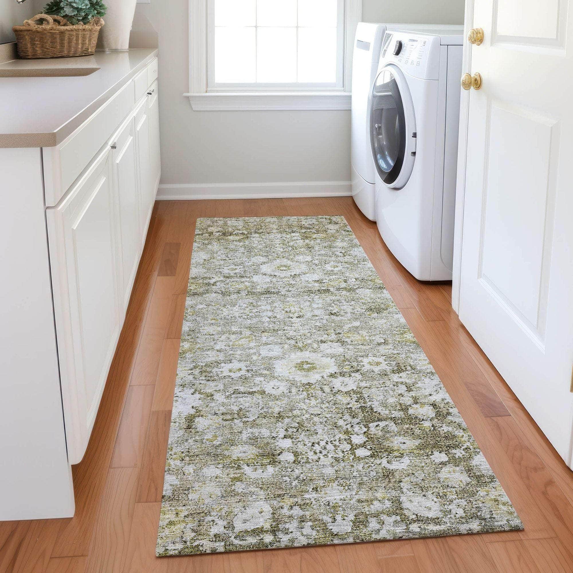Machine Made ACN651 Taupe Brown Rugs
