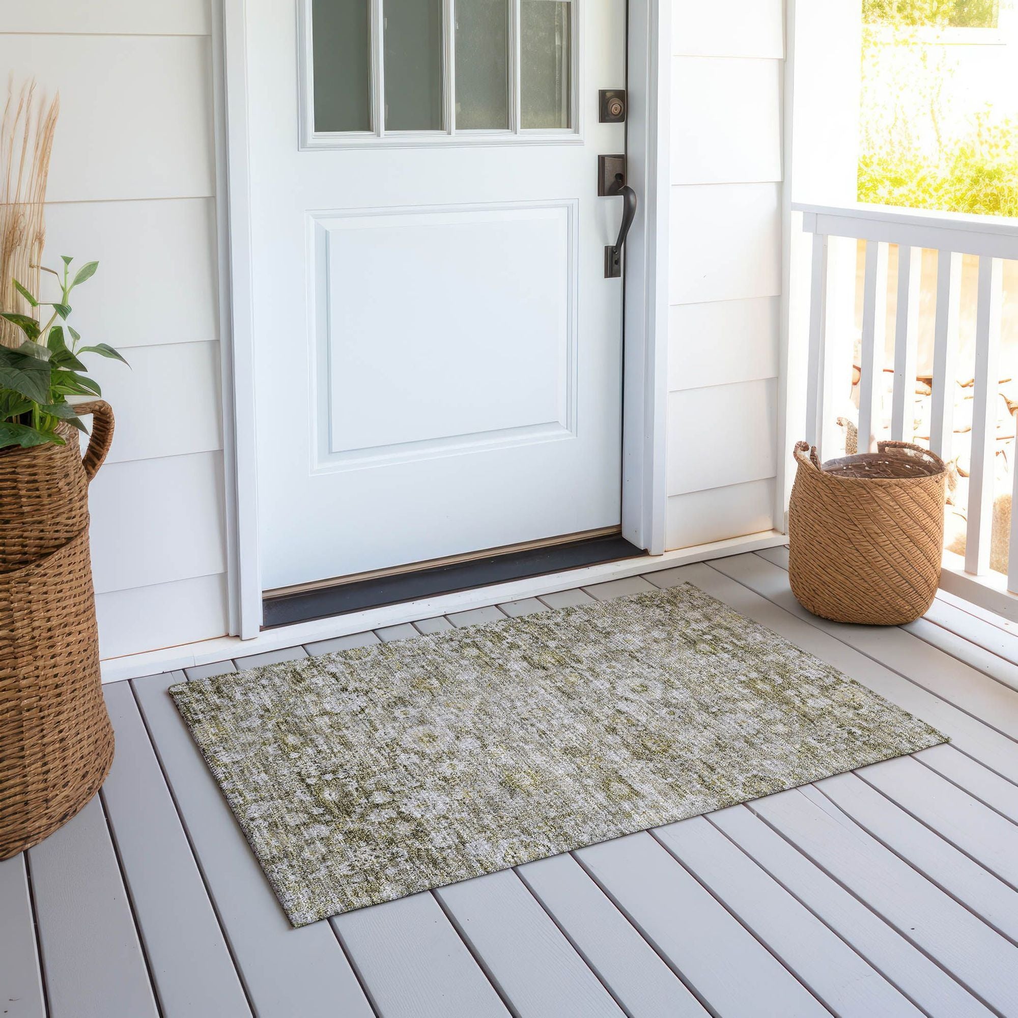 Machine Made ACN651 Taupe Brown Rugs