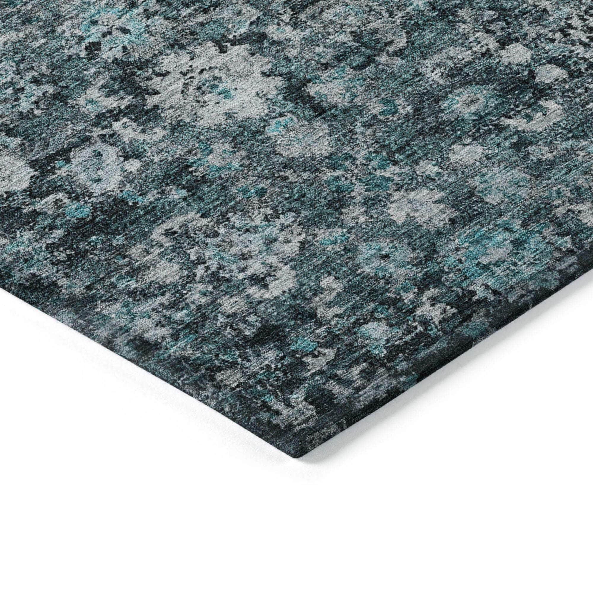 Machine Made ACN651 Teal Rugs