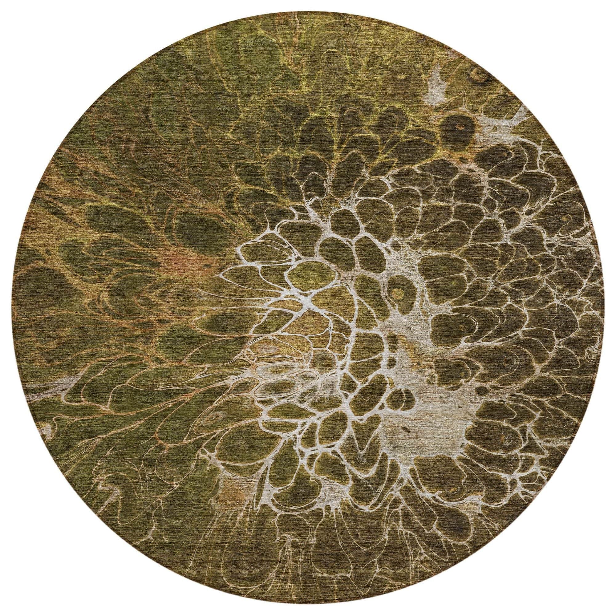 Machine Washable Chocolate Brown Rug - Indoor / Outdoor - Kids / Pet Friendly Modern Print Rug