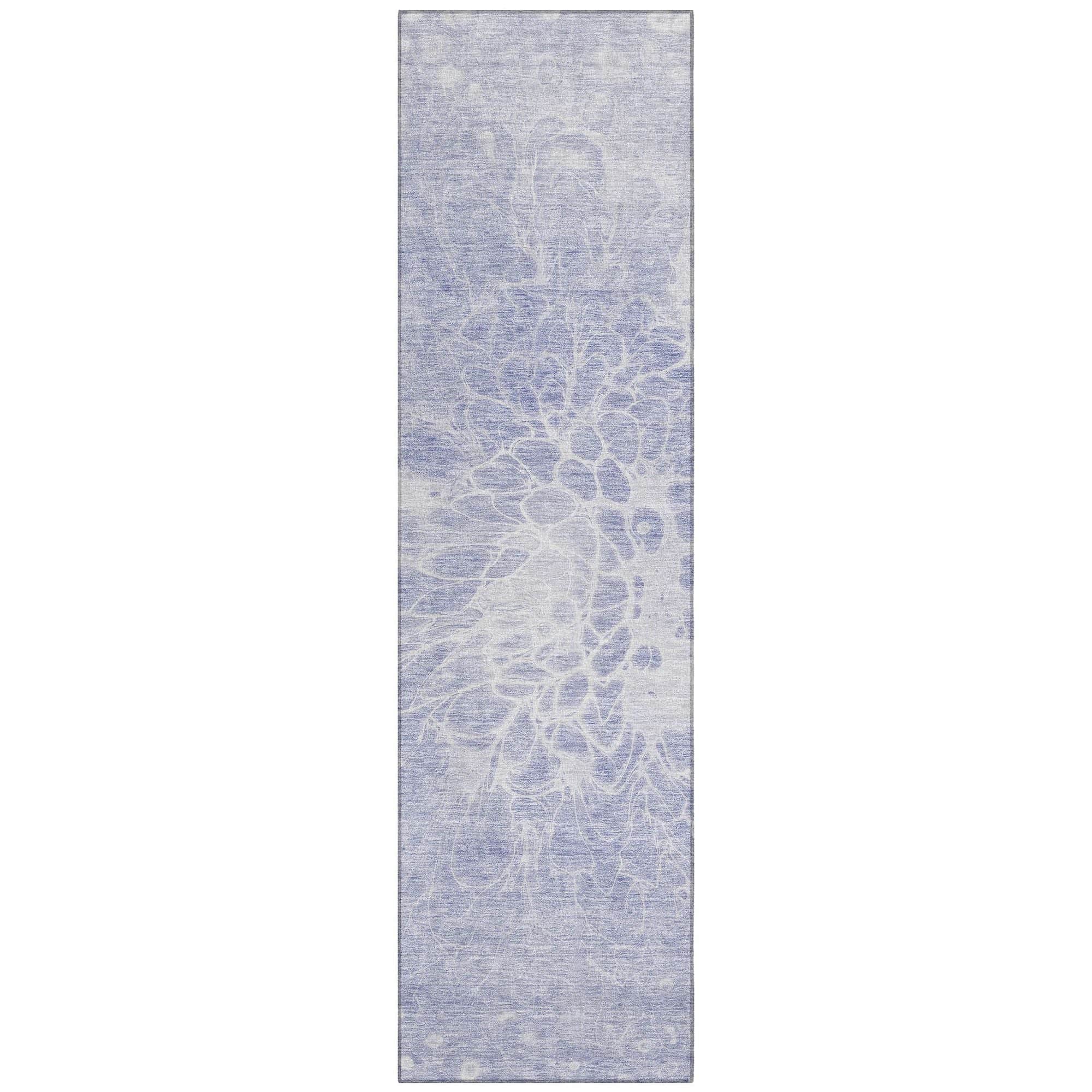 Machine Washable Lavender Purple Rug - Indoor / Outdoor - Kids / Pet Friendly Modern Print Rug