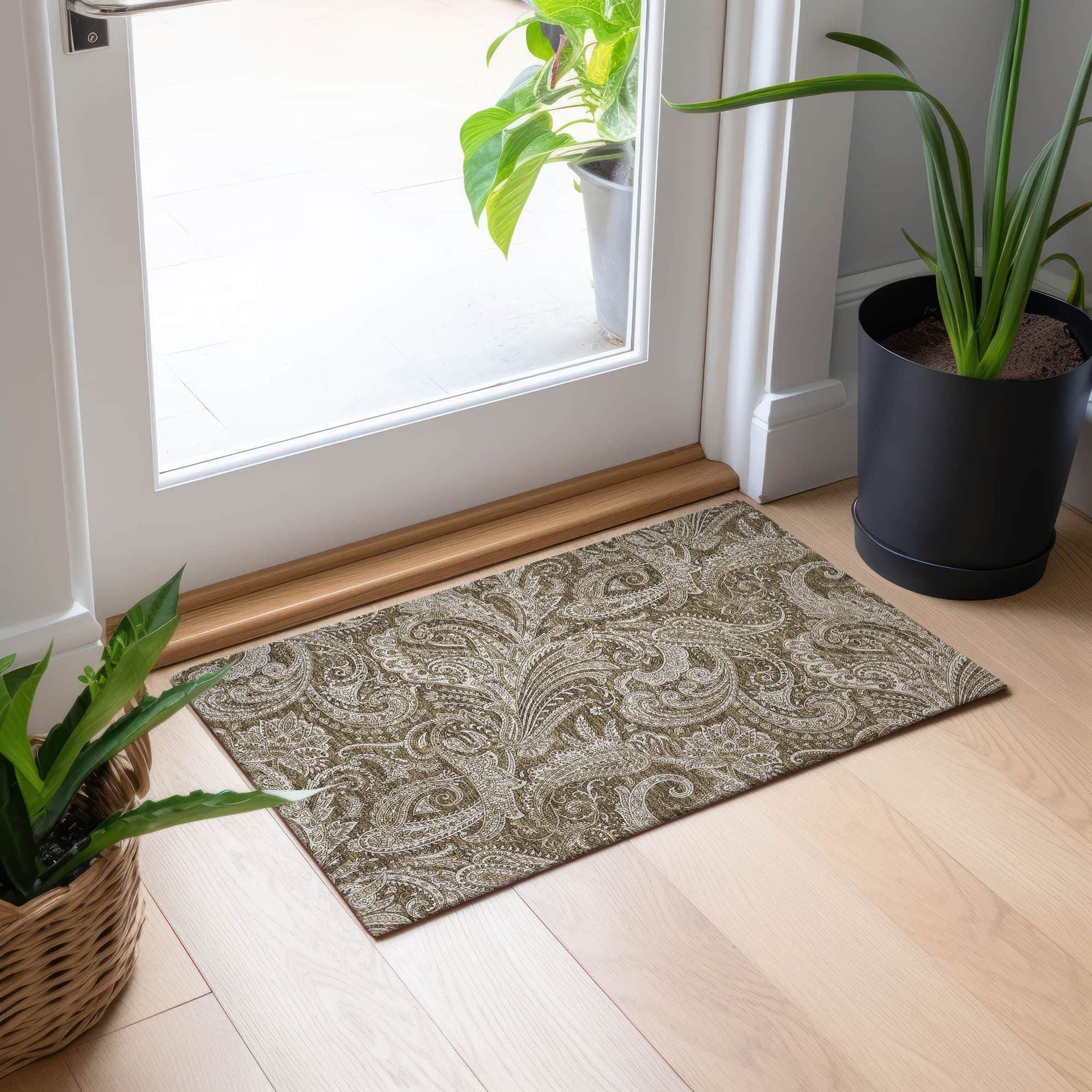 Goldenrod Machine Washable Rug