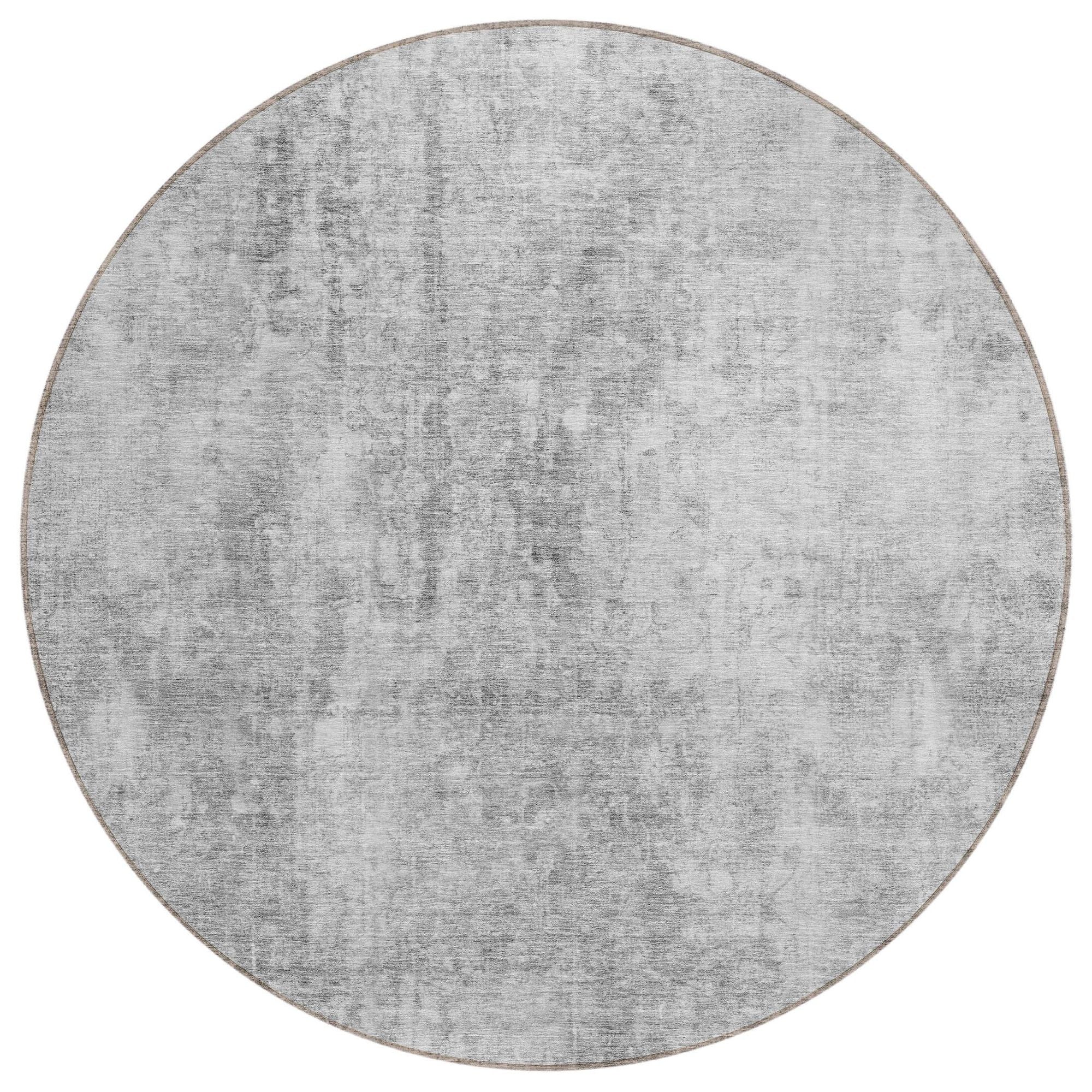Machine Washable Gray Rug - Indoor / Outdoor - Kids / Pet Friendly Abstract Print Rug