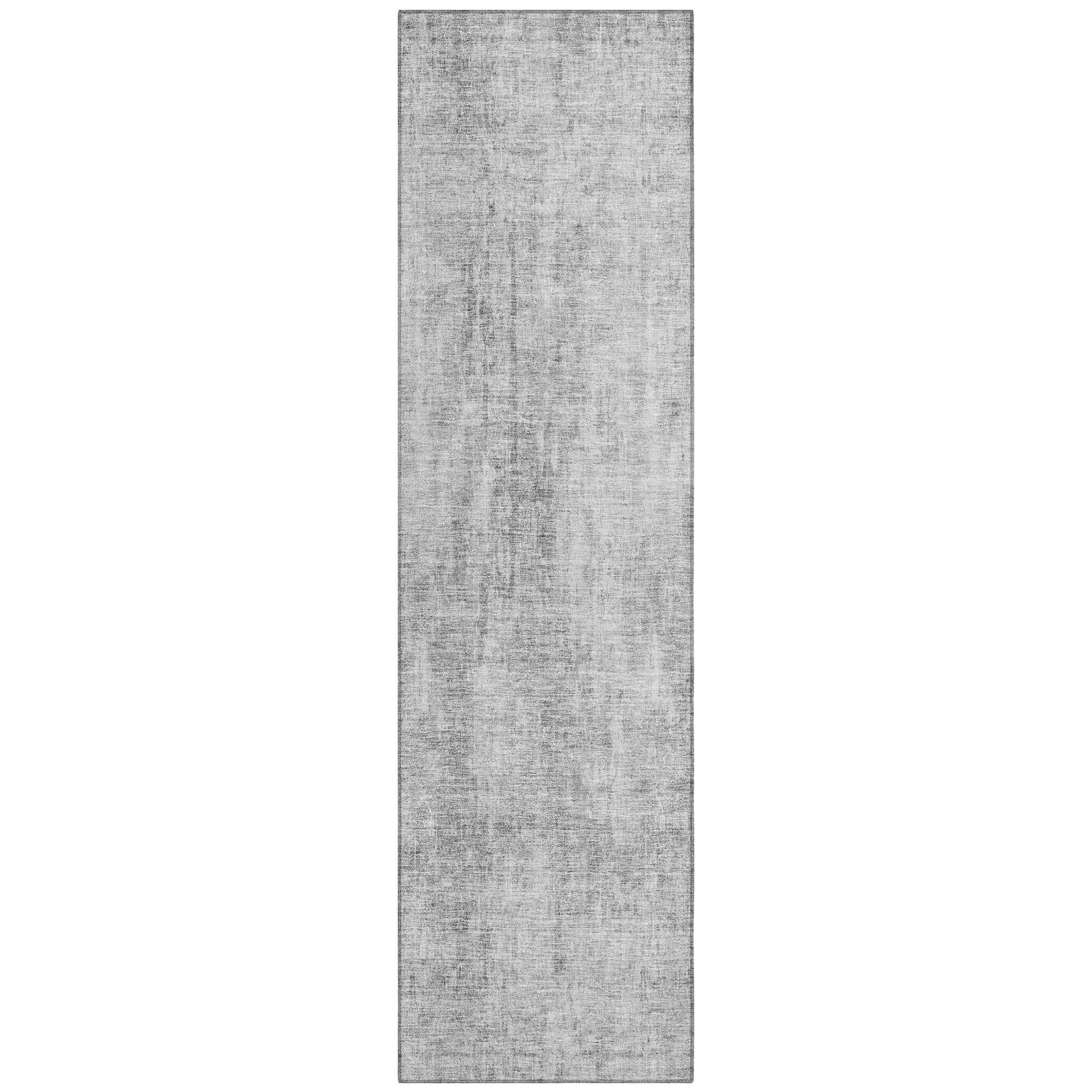 Machine Washable Gray Rug - Indoor / Outdoor - Kids / Pet Friendly Abstract Print Rug