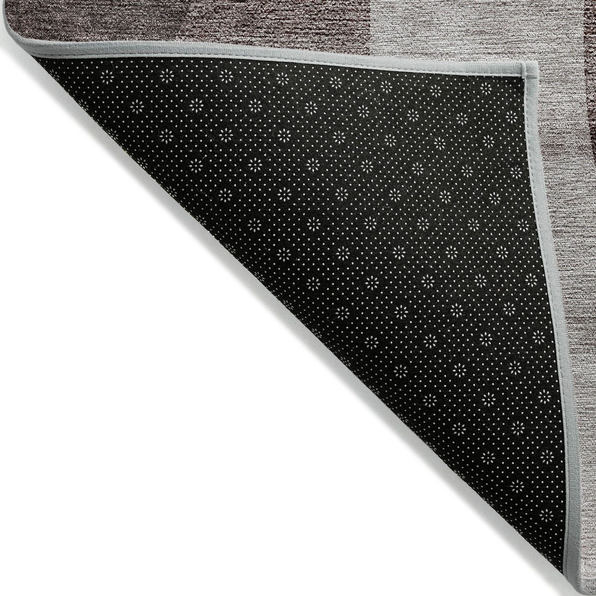 Machine Washable Mocha Brown Rug - Indoor / Outdoor - Kids / Pet Friendly Art Deco Print Rug
