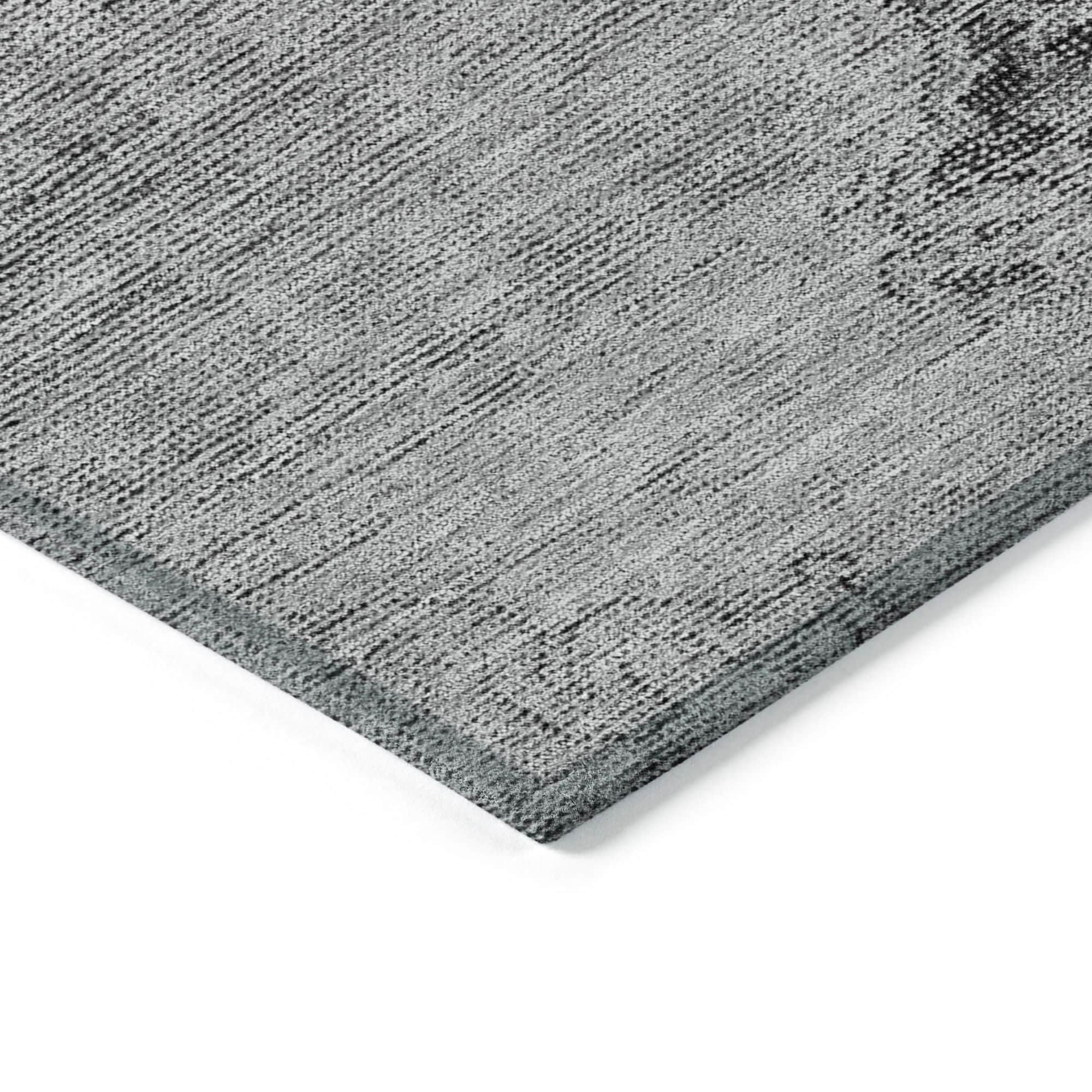 Machine Washable Gray Rug - Indoor / Outdoor - Kids / Pet Friendly Oriental Print Rug